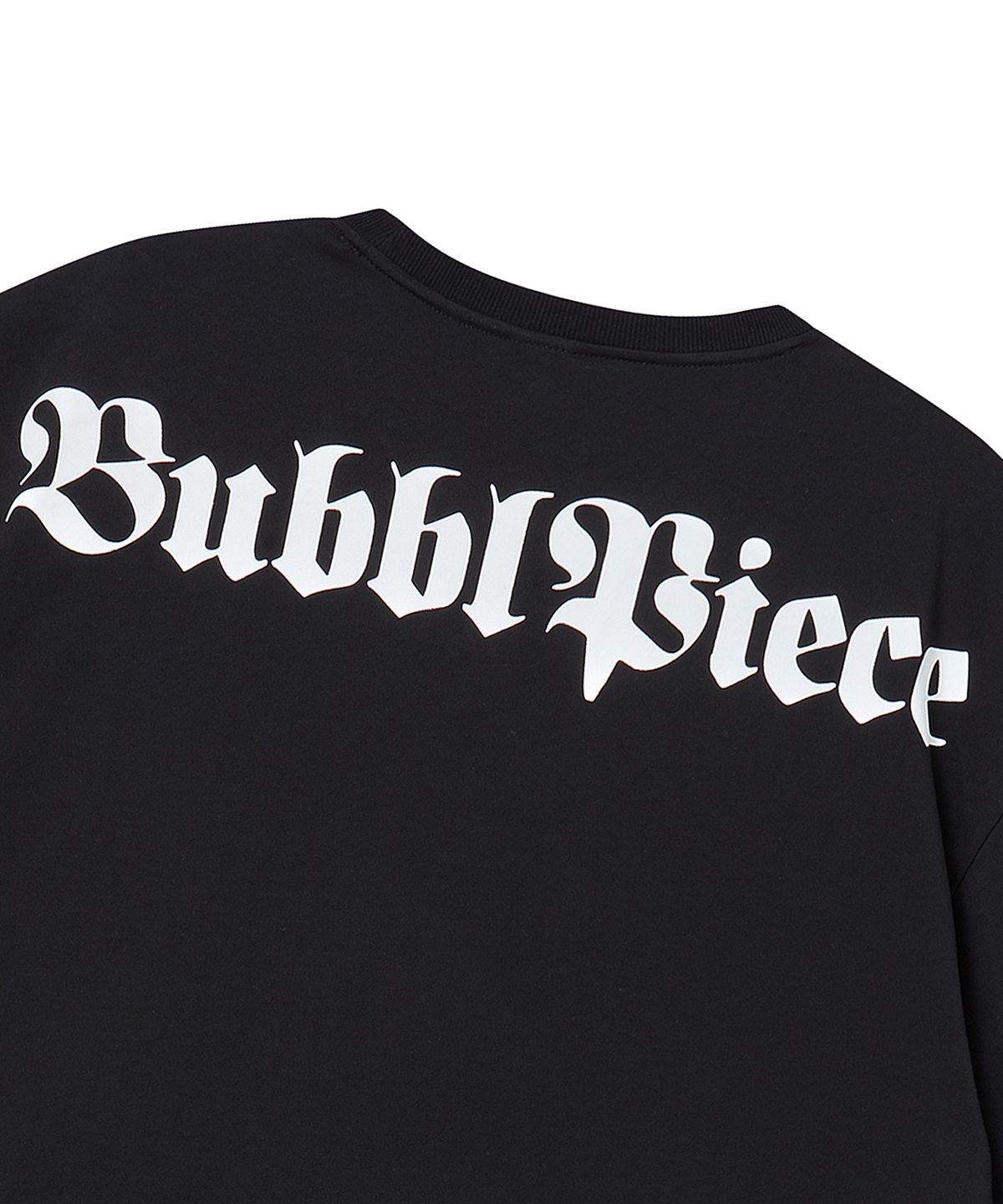 버블피스(BUBBLPIECE) 20수 미들에이지 티셔츠_블랙