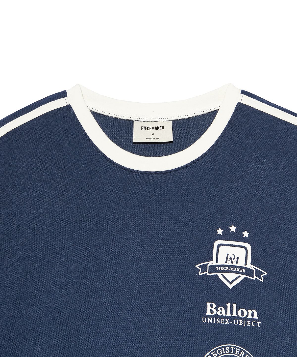 피스메이커(PIECE MAKER) [2TYPE] TRACK JERSEY HEAVY COTTON TEE (NAVY)