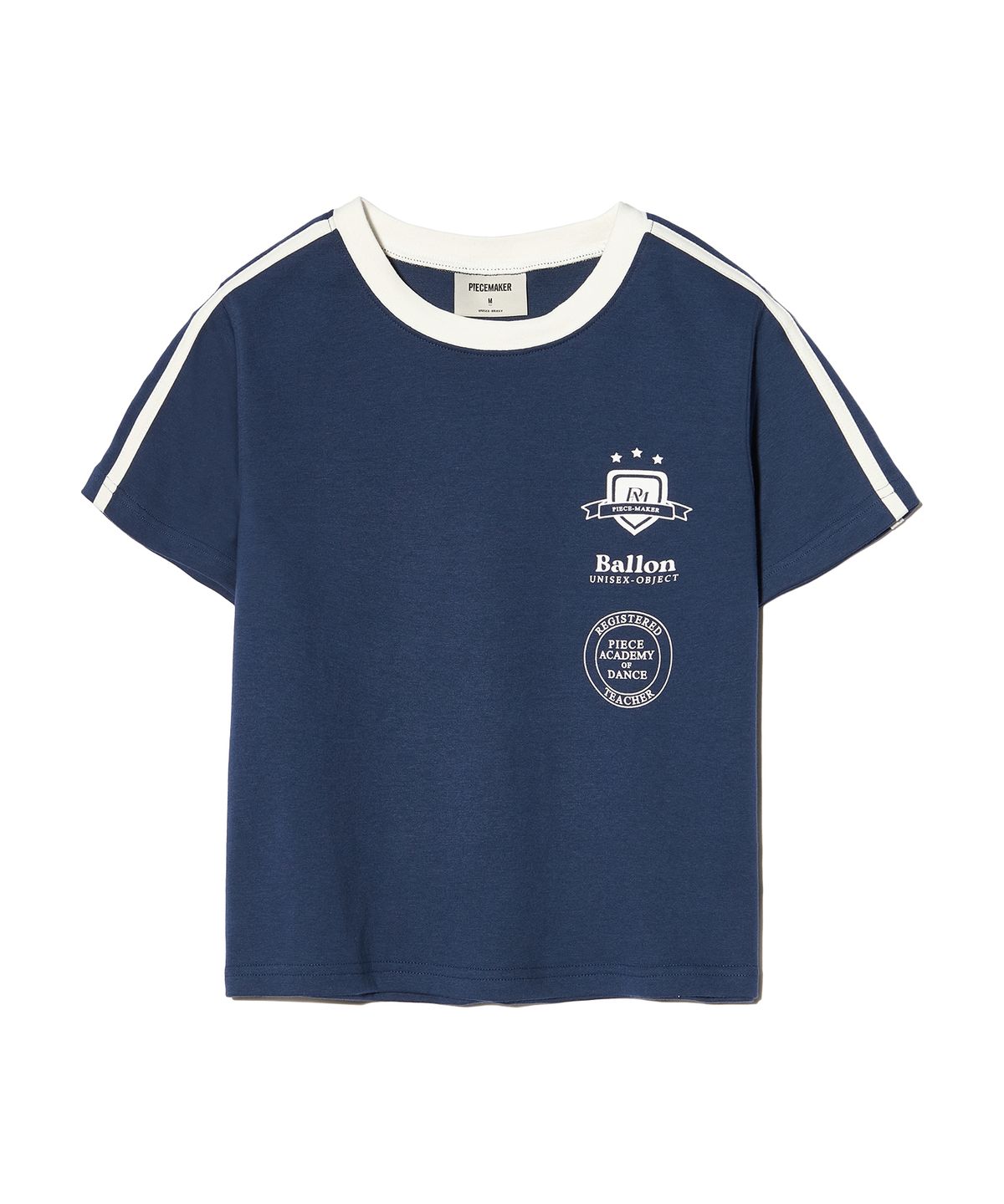 피스메이커(PIECE MAKER) [2TYPE] TRACK JERSEY HEAVY COTTON TEE (NAVY)