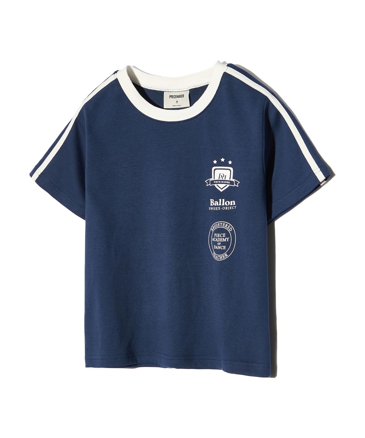 피스메이커(PIECE MAKER) [2TYPE] TRACK JERSEY HEAVY COTTON TEE (NAVY)