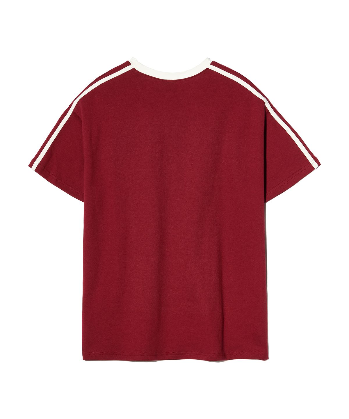 피스메이커(PIECE MAKER) [2TYPE] TRACK JERSEY HEAVY COTTON TEE (BURGUNDY)