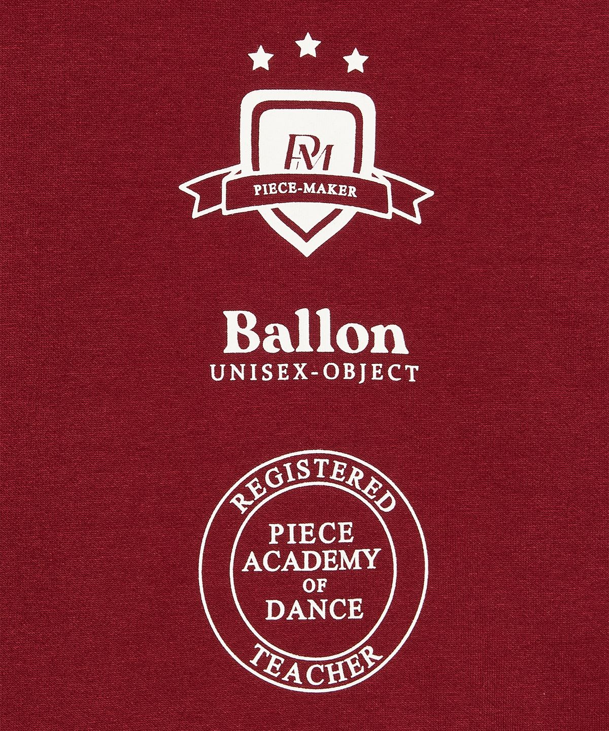 피스메이커(PIECE MAKER) [2TYPE] TRACK JERSEY HEAVY COTTON TEE (BURGUNDY)