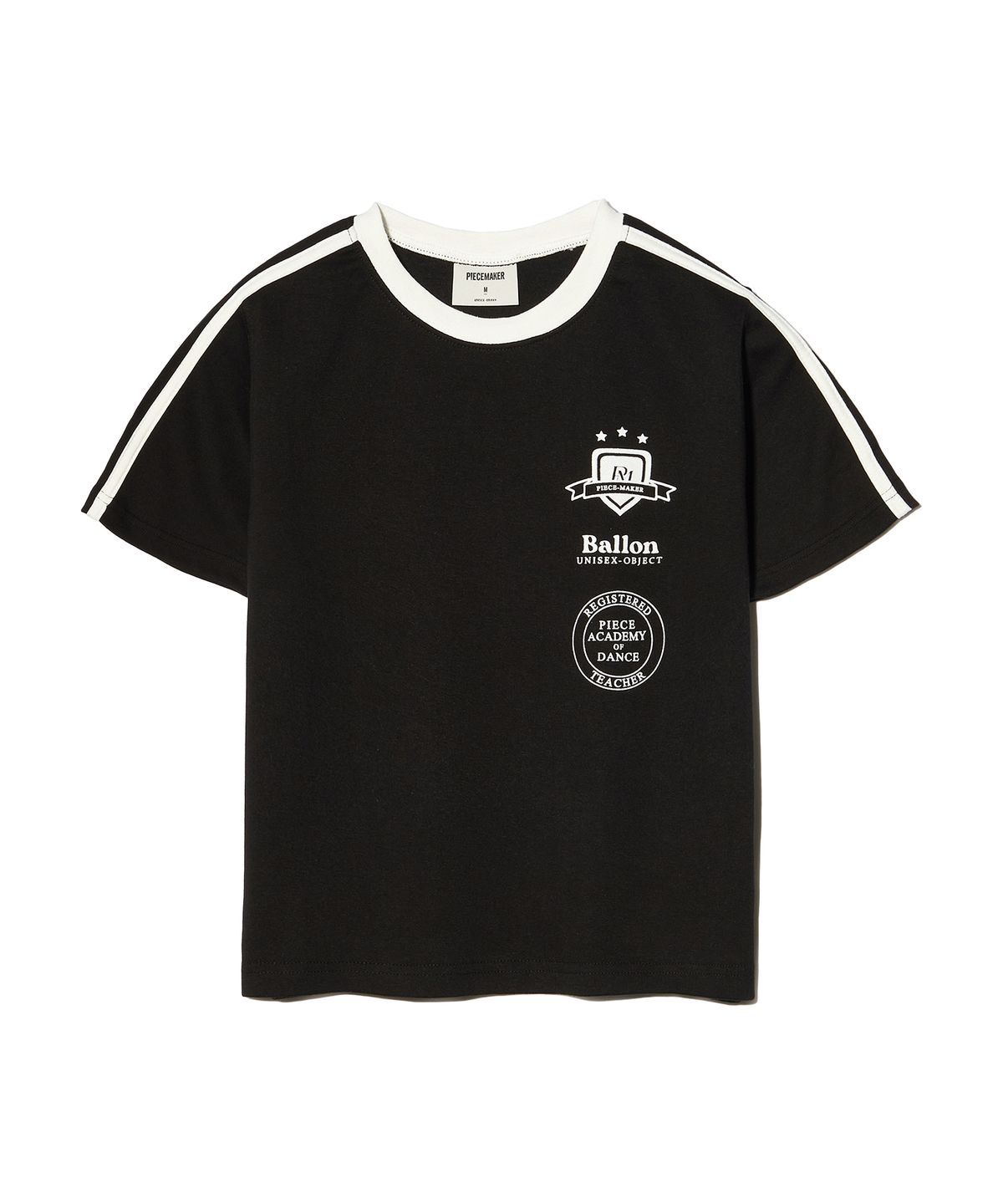 피스메이커(PIECE MAKER) [2TYPE] TRACK JERSEY HEAVY COTTON TEE (BLACK)