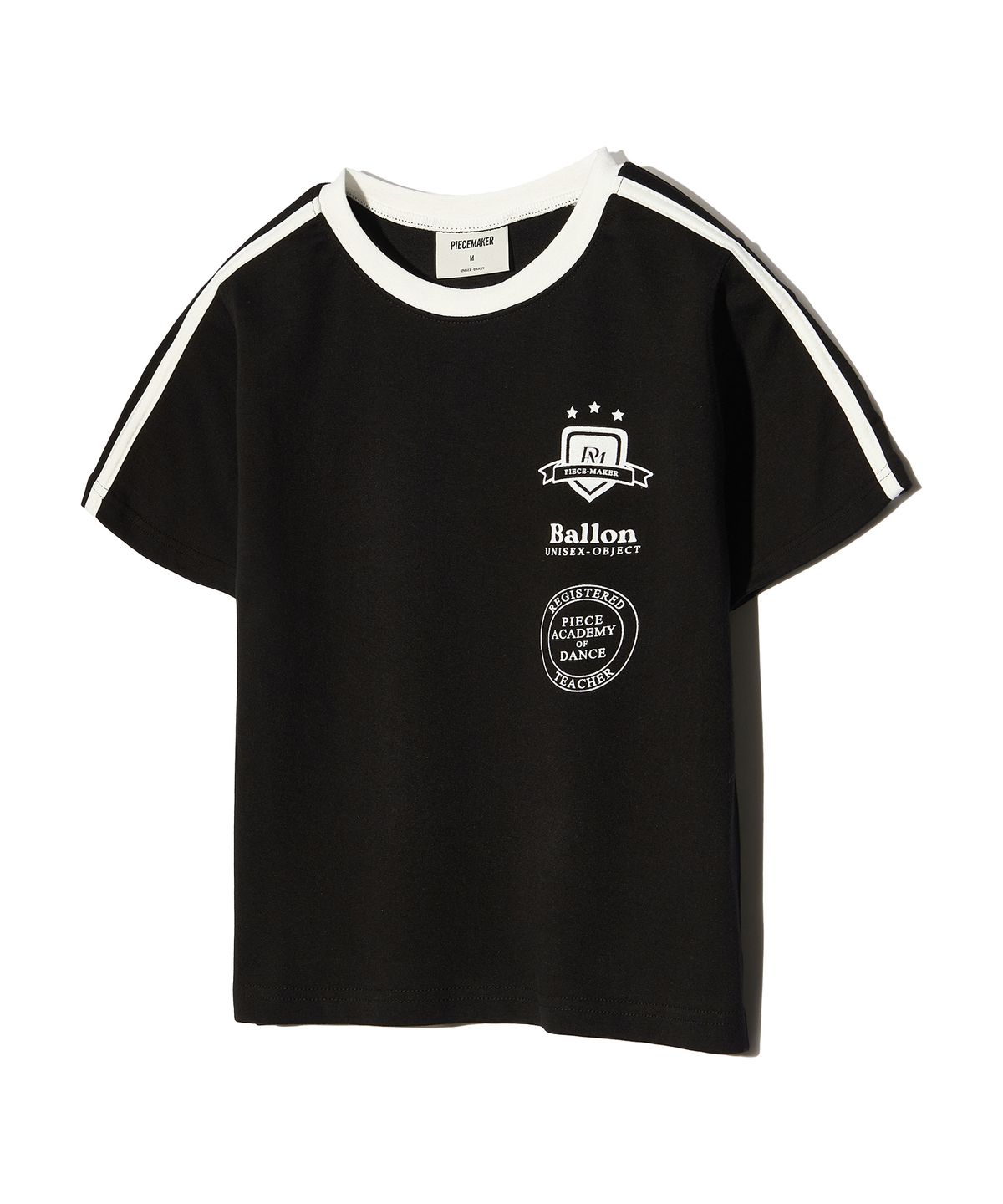 피스메이커(PIECE MAKER) [2TYPE] TRACK JERSEY HEAVY COTTON TEE (BLACK)