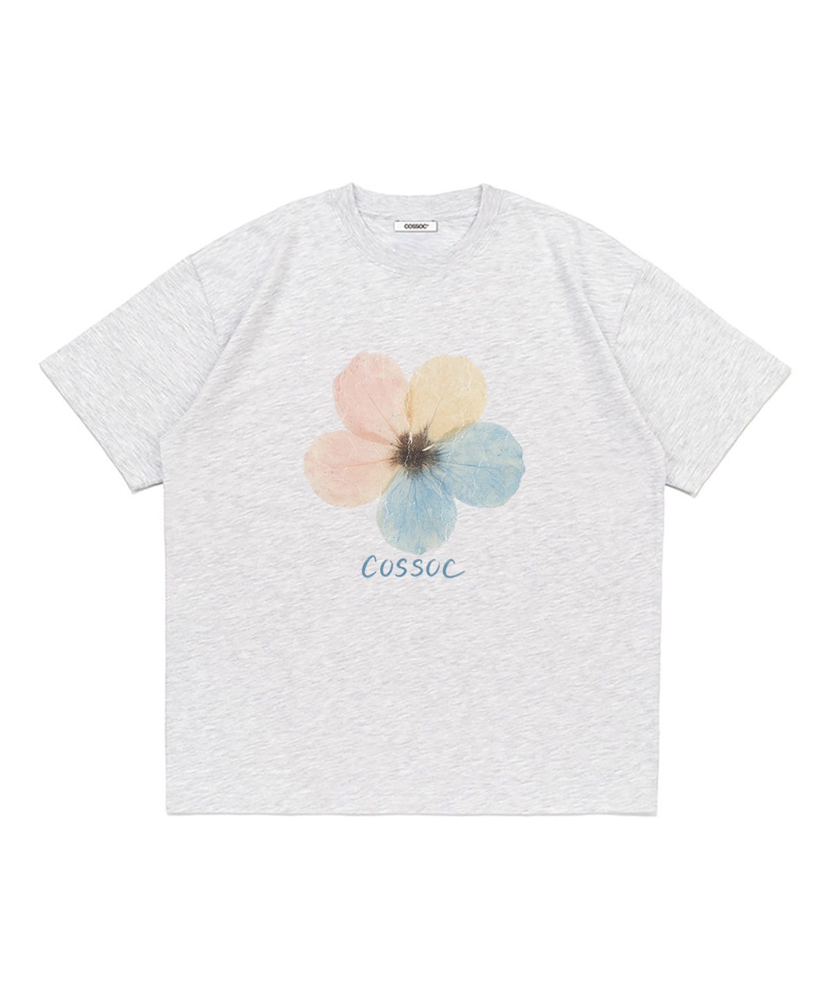 코소(COSO) 뷰티 플라워 반팔 티셔츠 (WHITE)