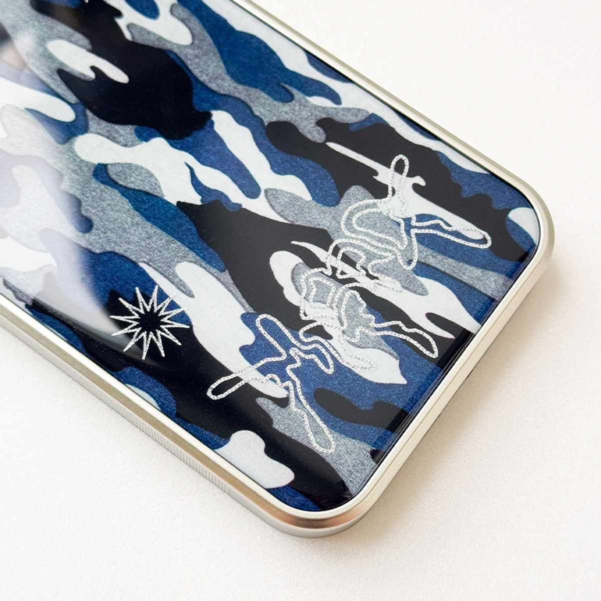 메모리즈바운더리(MEMORIESBOUNDARY) Sharpburst Camouflage Phone Case (SV_Blue)