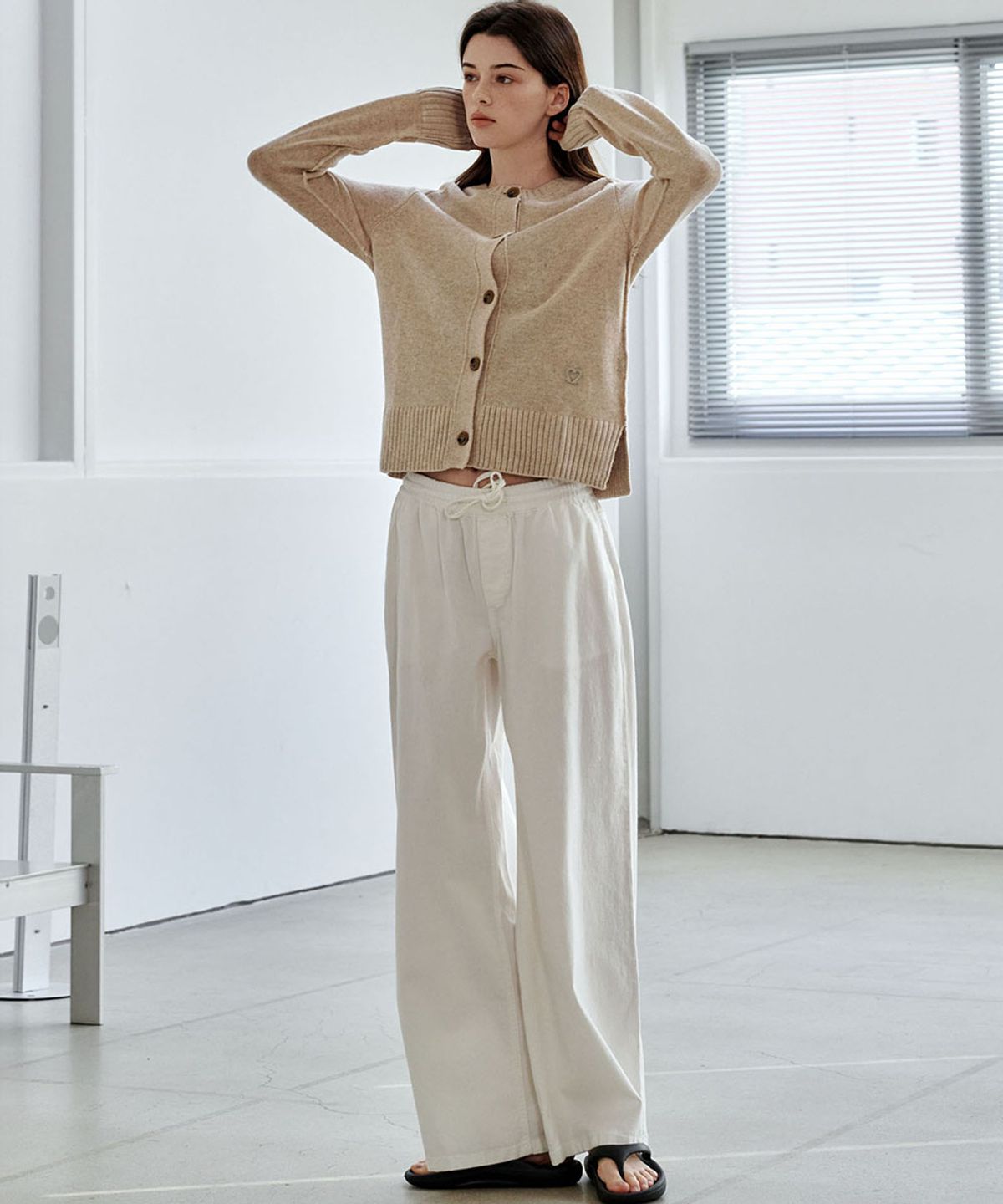 마롭(MALOUPE) 9144 경량 밴딩 데님 (화이트)