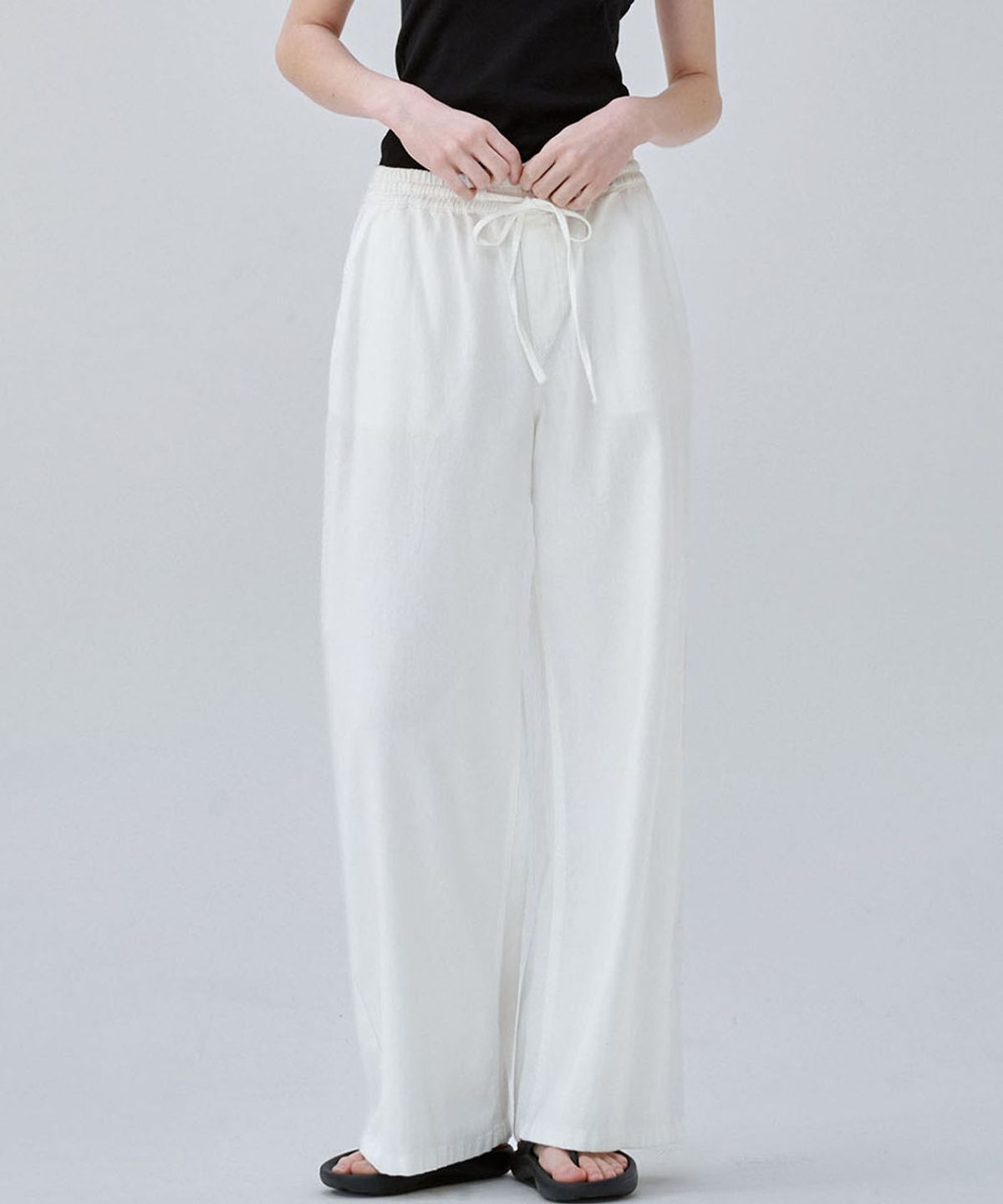마롭(MALOUPE) 9144 경량 밴딩 데님 (화이트)