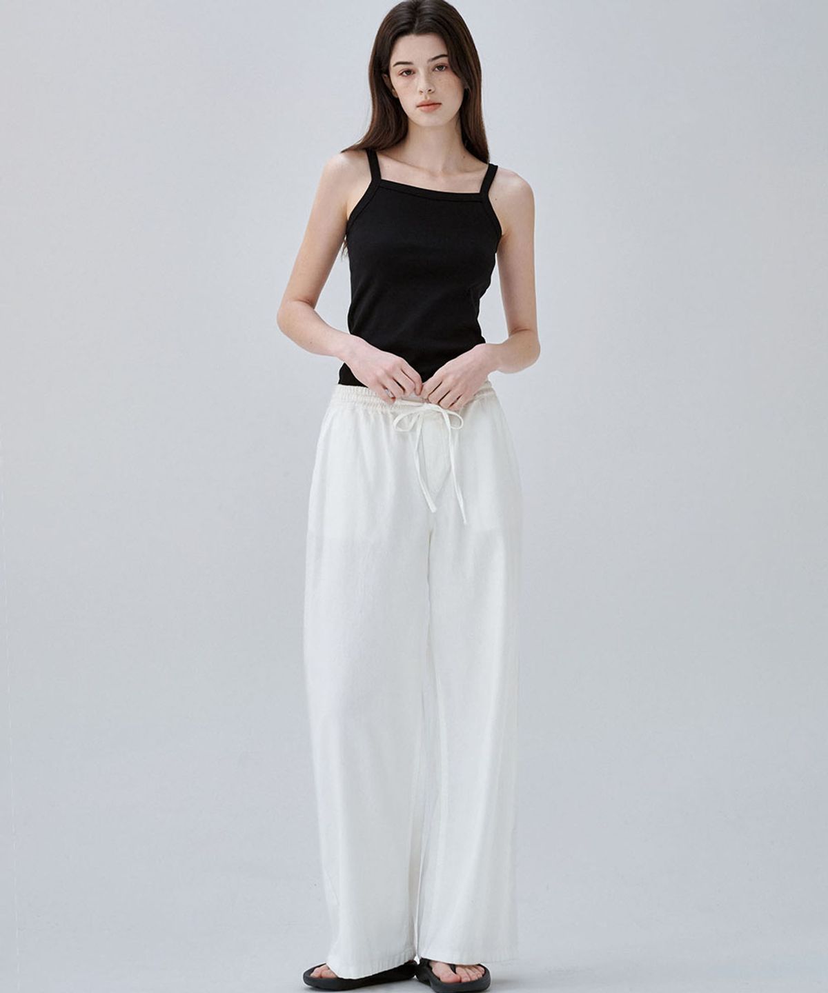 마롭(MALOUPE) 9144 경량 밴딩 데님 (화이트)