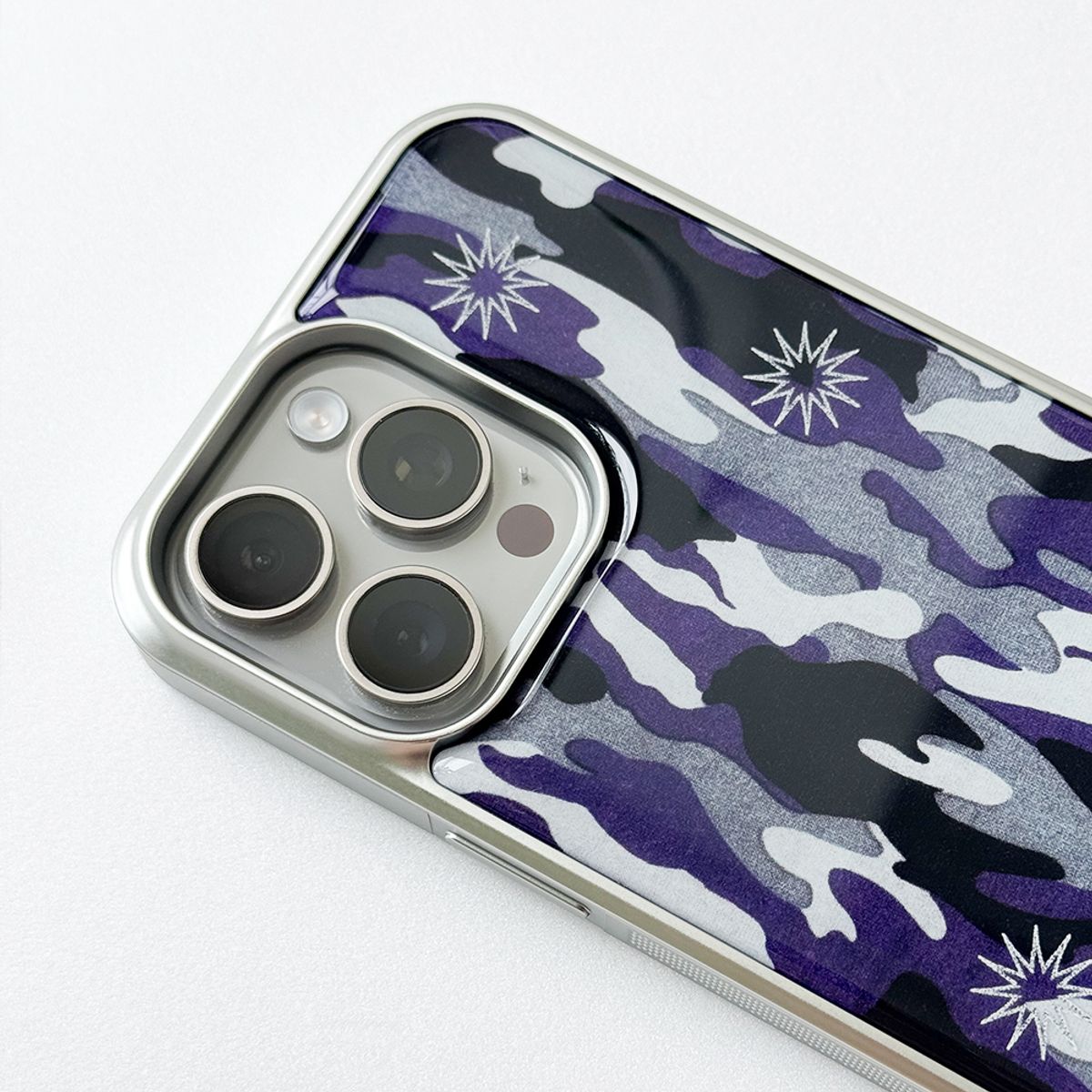 메모리즈바운더리(MEMORIESBOUNDARY) Sharpburst Camouflage Phone Case (SV_Purple)