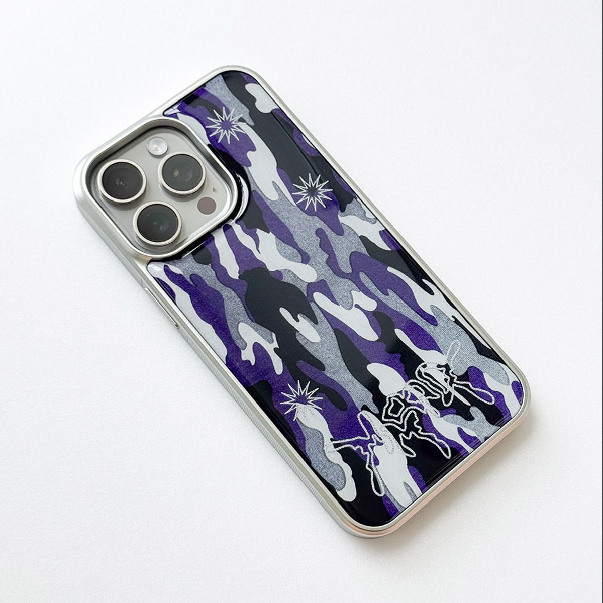 메모리즈바운더리(MEMORIESBOUNDARY) Sharpburst Camouflage Phone Case (SV_Purple)