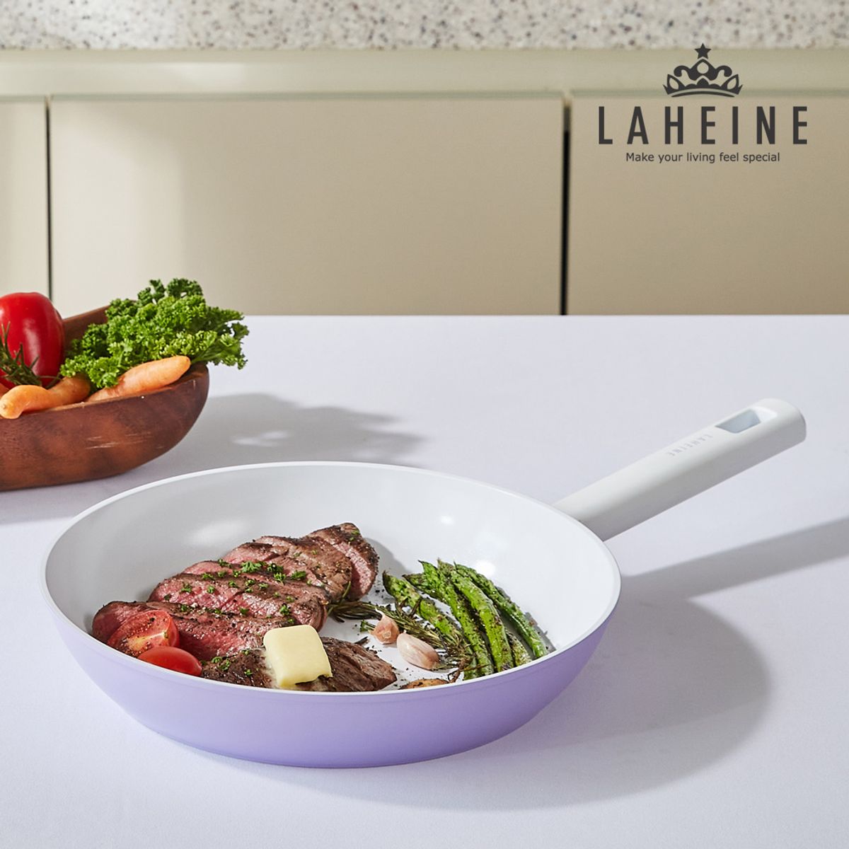 라헨느(LAHEINE) 더 퀀 포토프 퍼플 IH 세라믹코팅 프라이팬/궁중팬(24팬/28팬/28웍) 7type