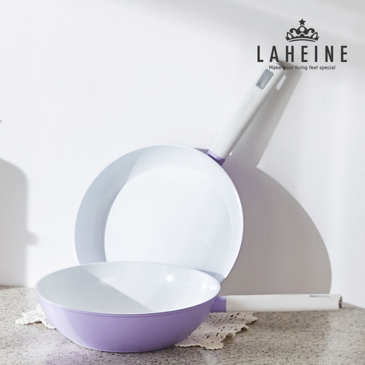 라헨느(LAHEINE) 더 퀀 포토프 퍼플 IH 세라믹코팅 프라이팬/궁중팬(24팬/28팬/28웍) 7type
