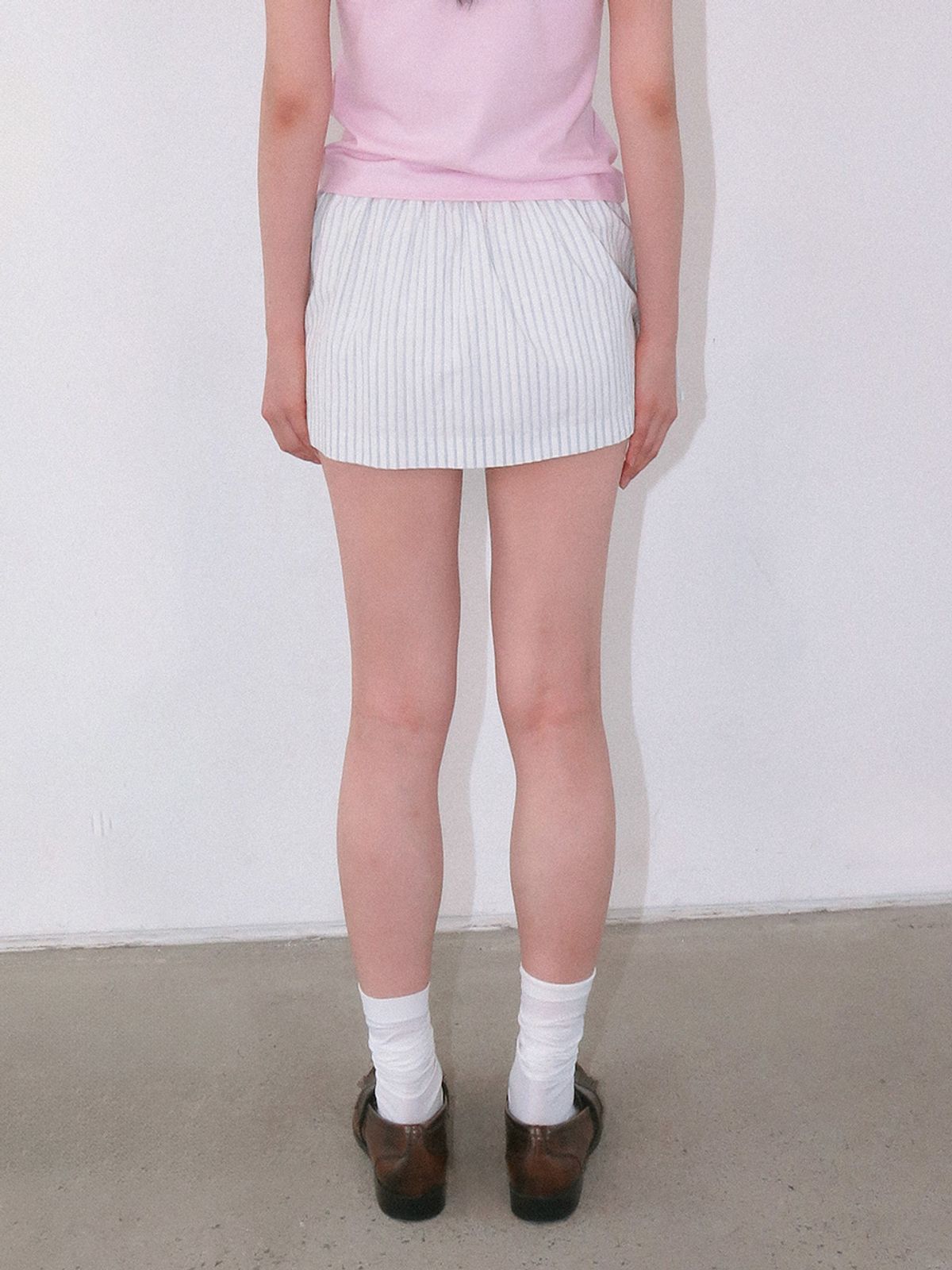 기준(KIJUN) Stripe Layered Shorts Blue
