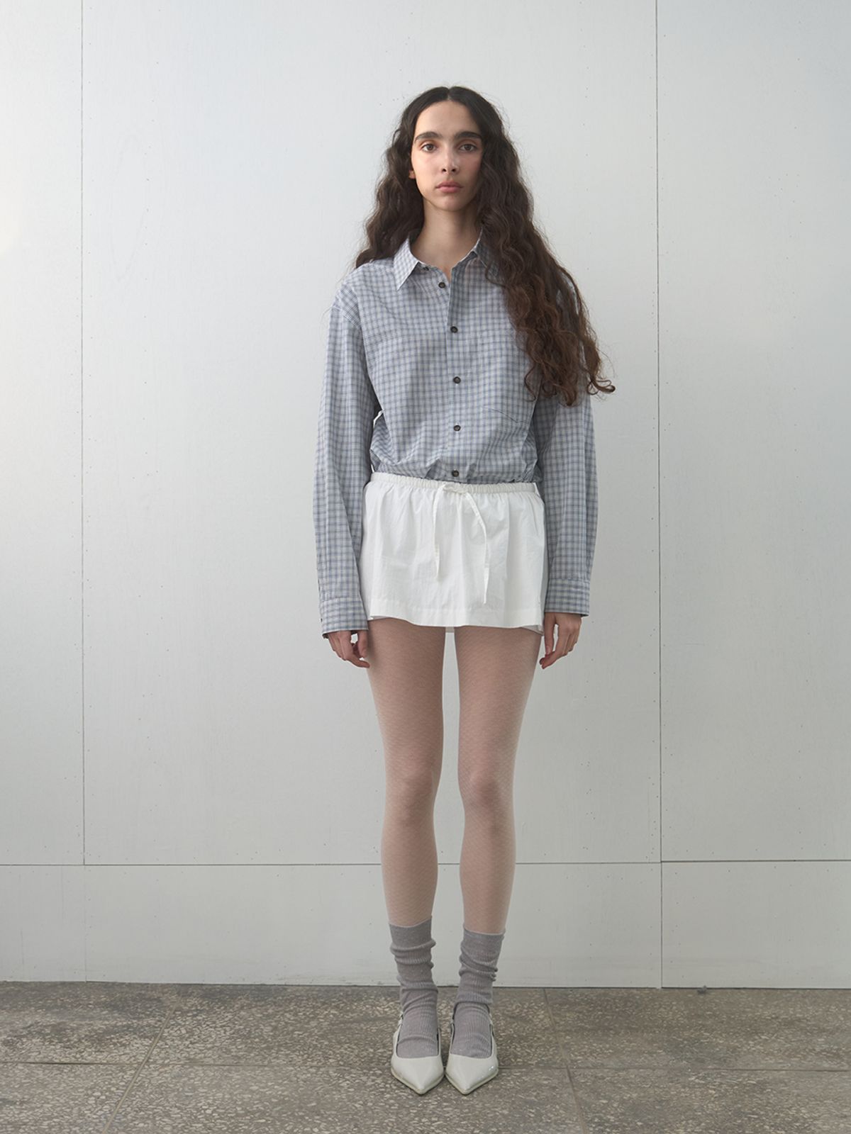 기준(KIJUN) Pure Layered Shorts Off-White
