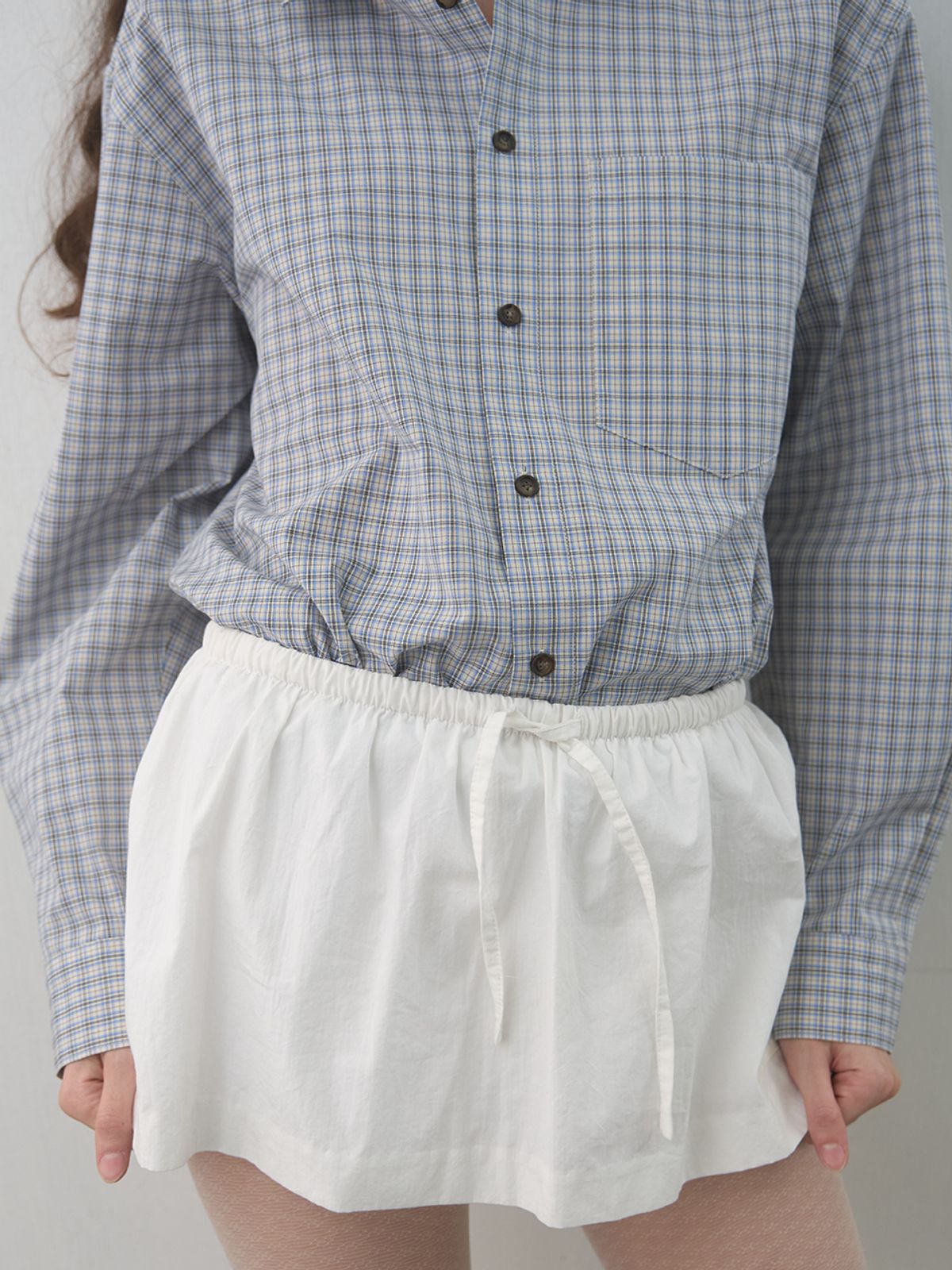 기준(KIJUN) Pure Layered Shorts Off-White