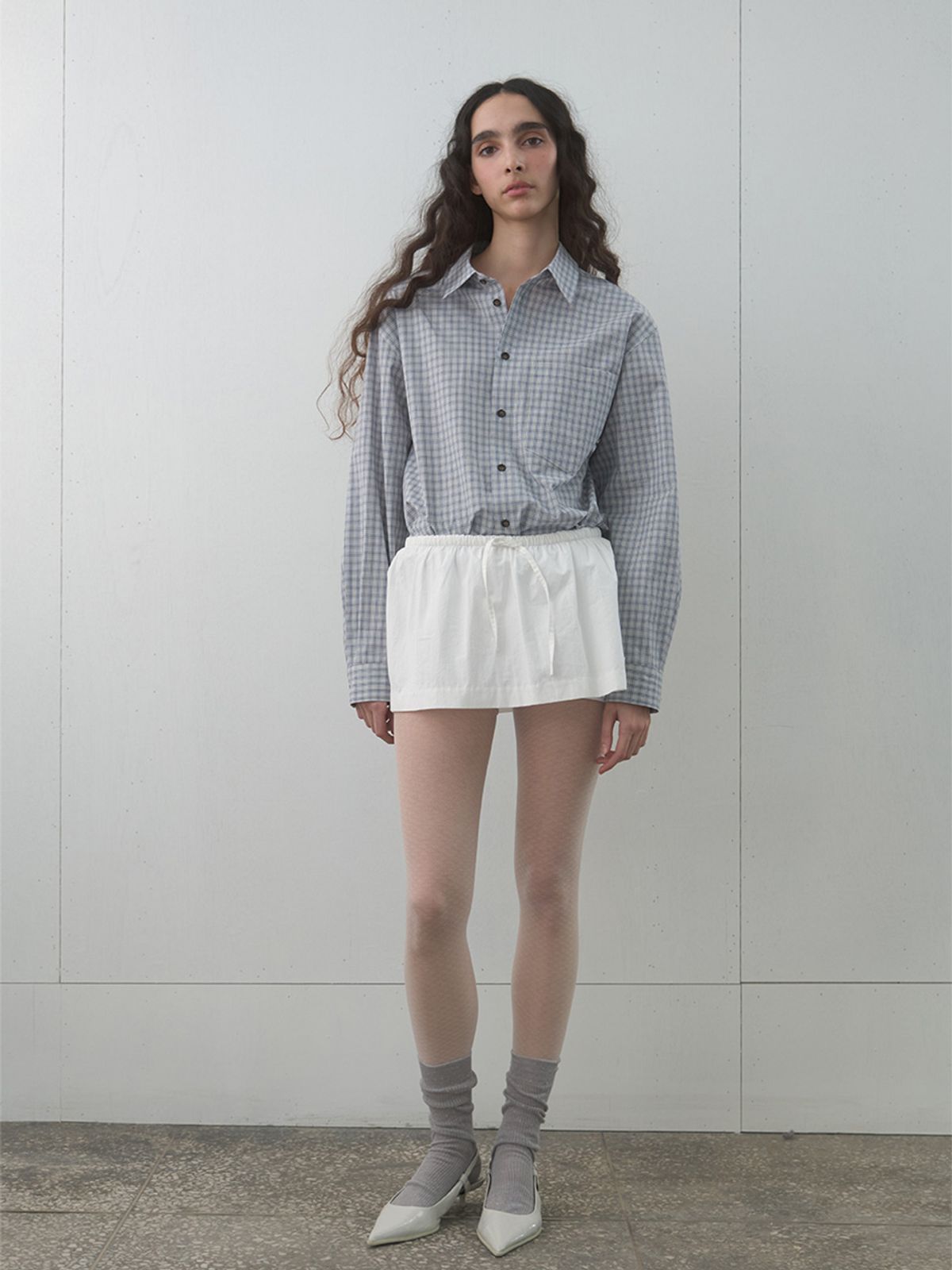 기준(KIJUN) Pure Layered Shorts Off-White