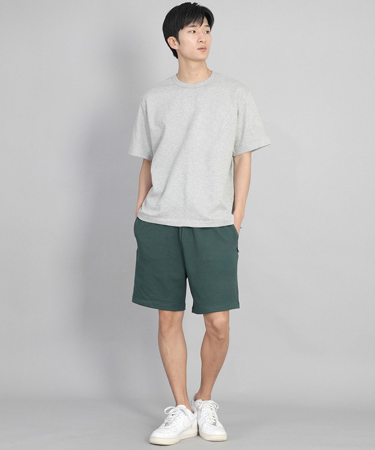 세인트크루(SAINTCREW) 무지 워킹 스웨트쇼츠 WSS-375 다크그린