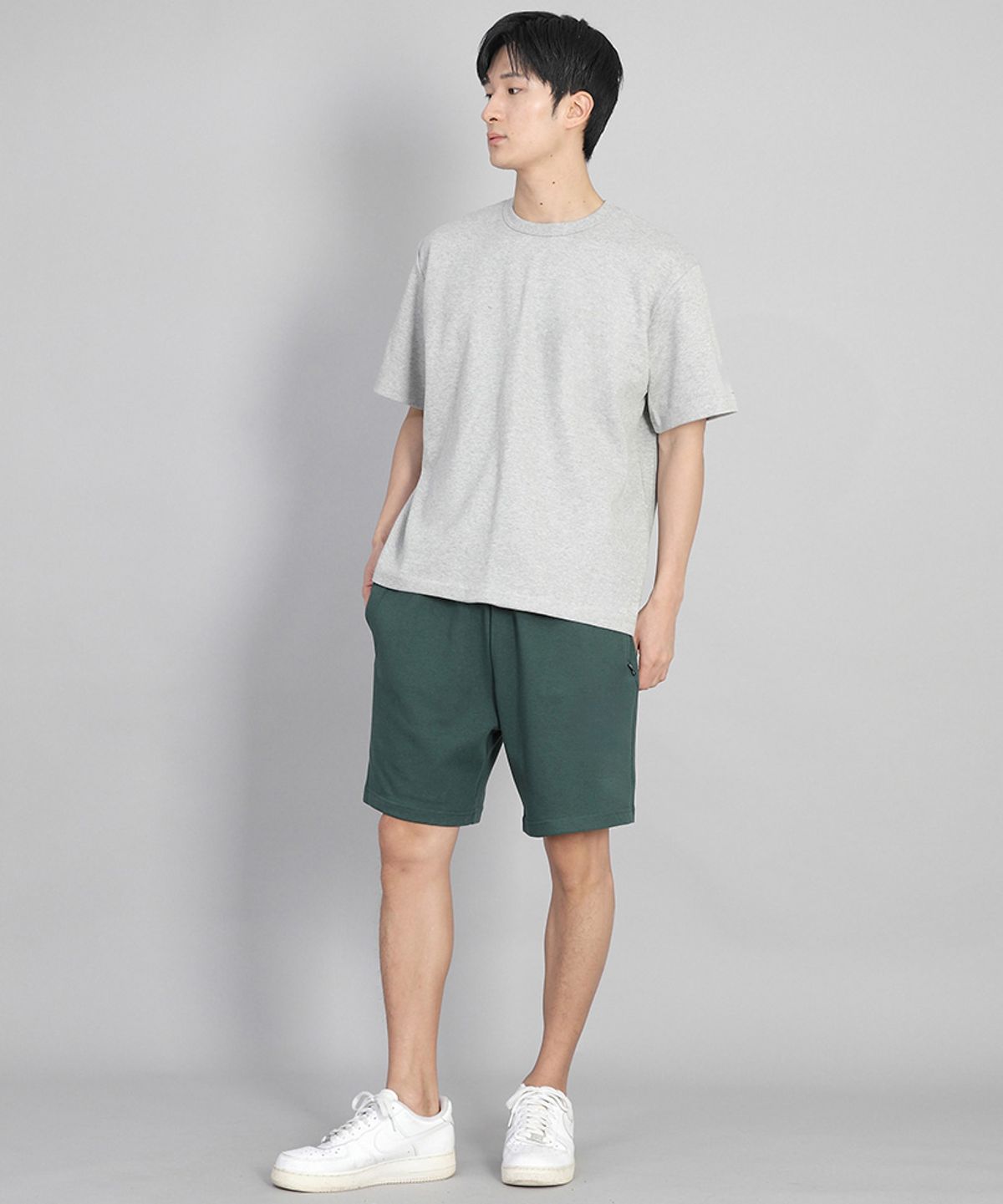 세인트크루(SAINTCREW) 무지 워킹 스웨트쇼츠 WSS-375 다크그린