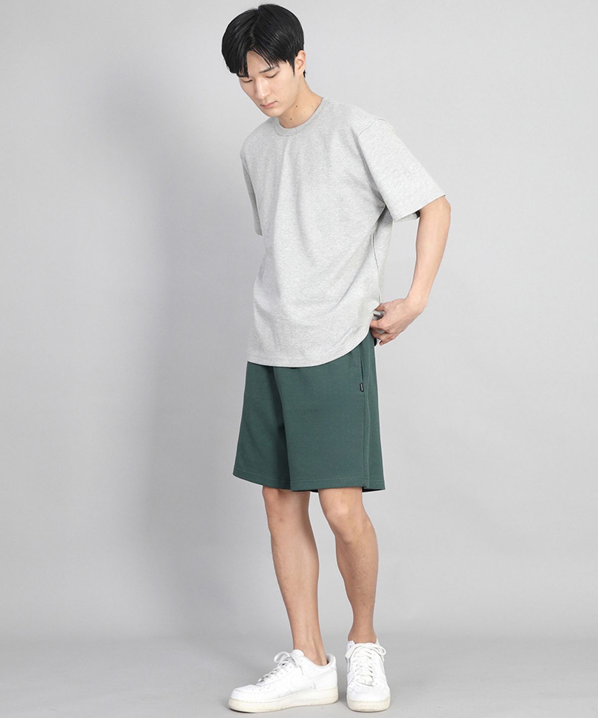세인트크루(SAINTCREW) 무지 워킹 스웨트쇼츠 WSS-375 다크그린