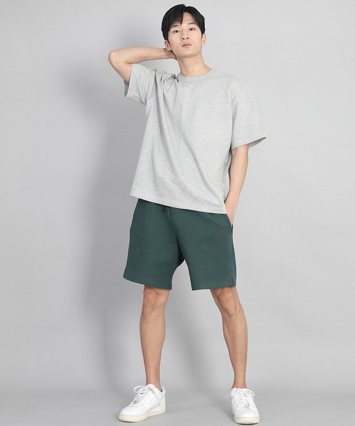 세인트크루(SAINTCREW) 무지 워킹 스웨트쇼츠 WSS-375 다크그린