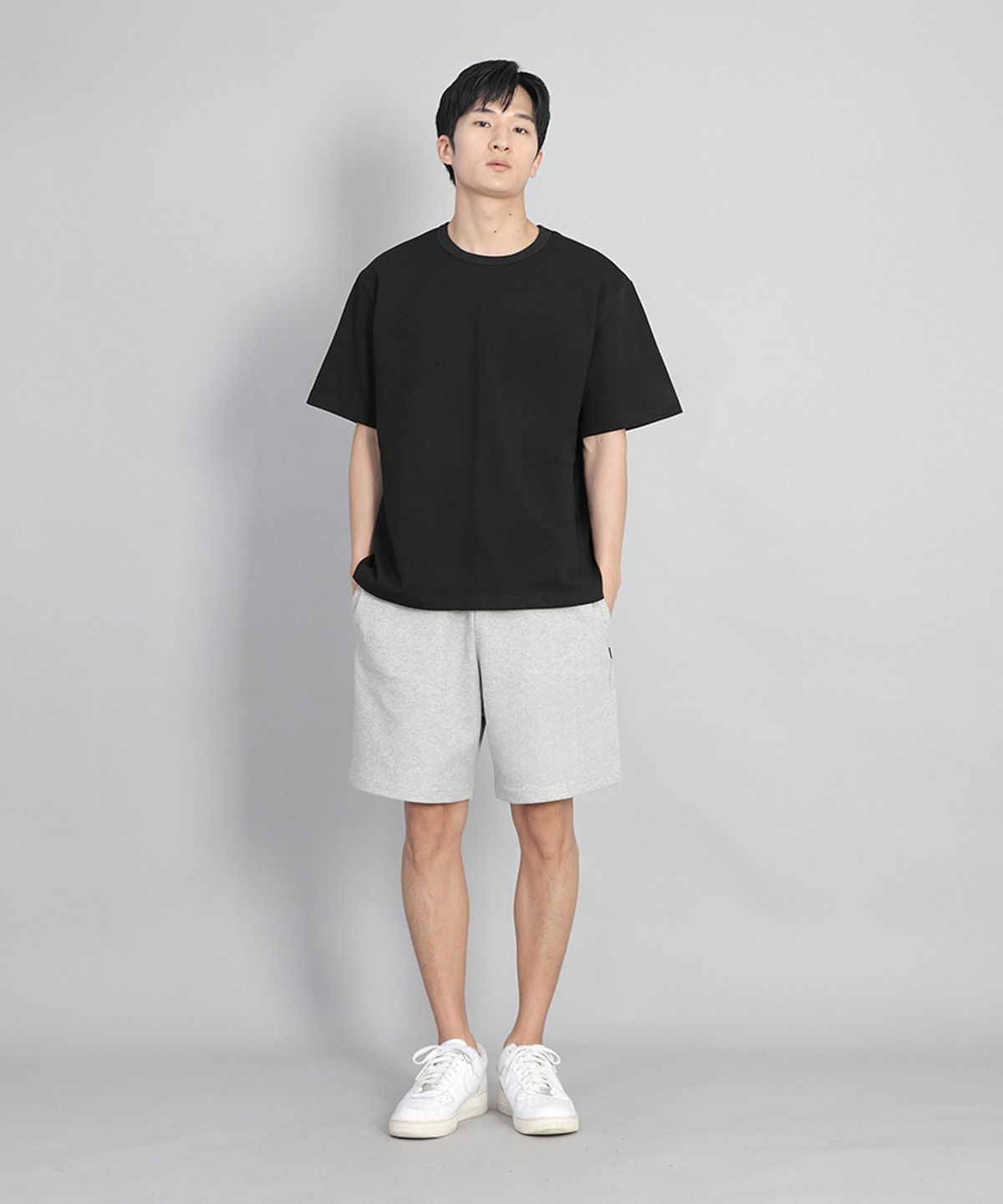 세인트크루(SAINTCREW) 무지 워킹 스웨트쇼츠 WSS-375 멜란지그레이