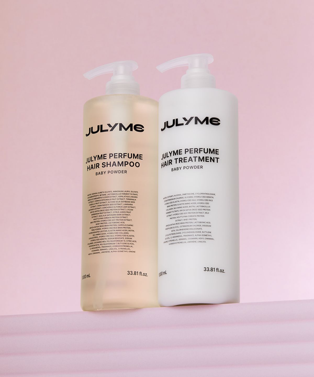 줄라이미(JULYME) 베이비파우더 퍼퓸 헤어 샴푸/트리트먼트 1000ml 2종 세트