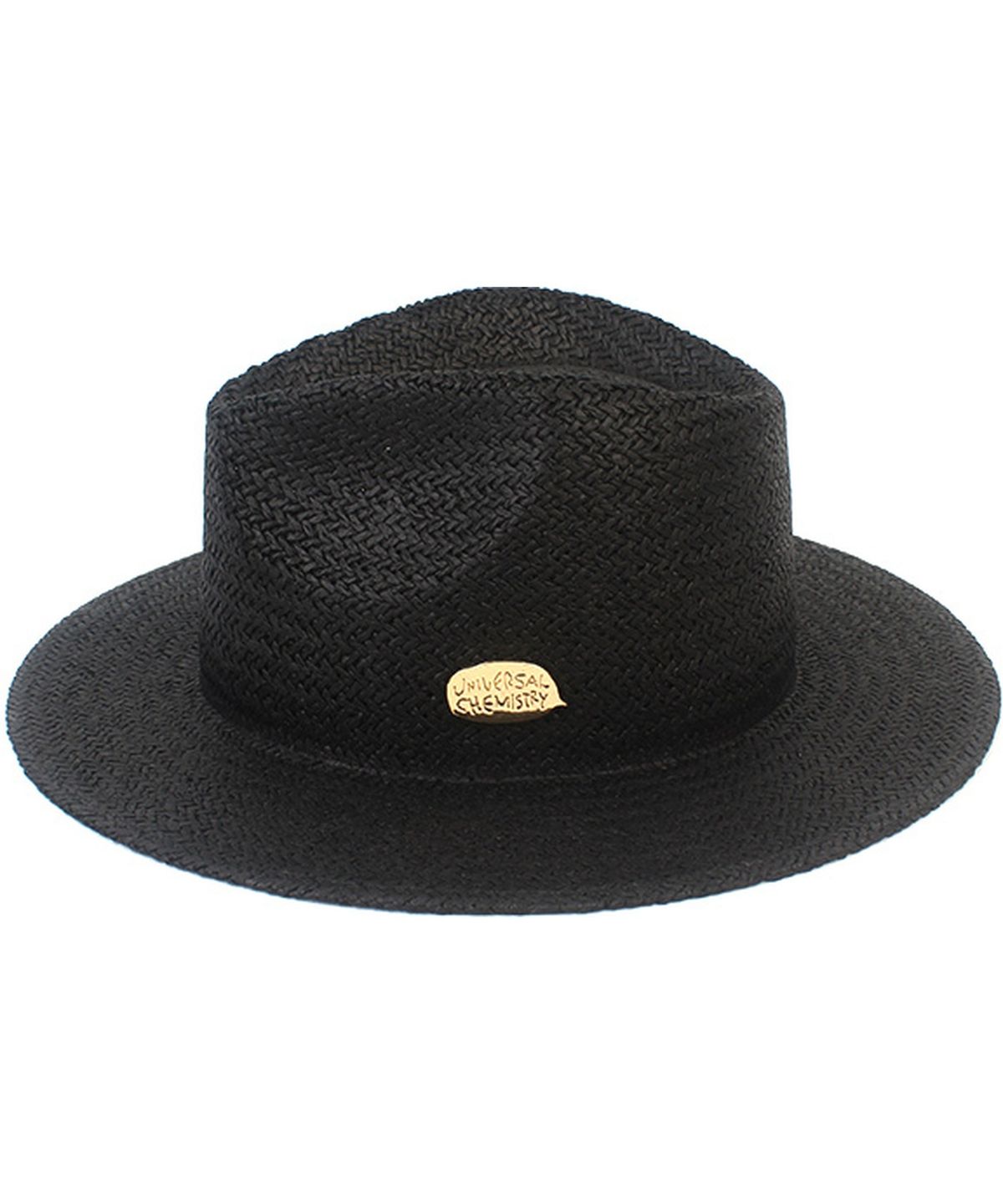 유니버셜 케미스트리(UNIVERSAL CHEMISTRY) Summer Simple Black Fedora - Big Size 여름페도라