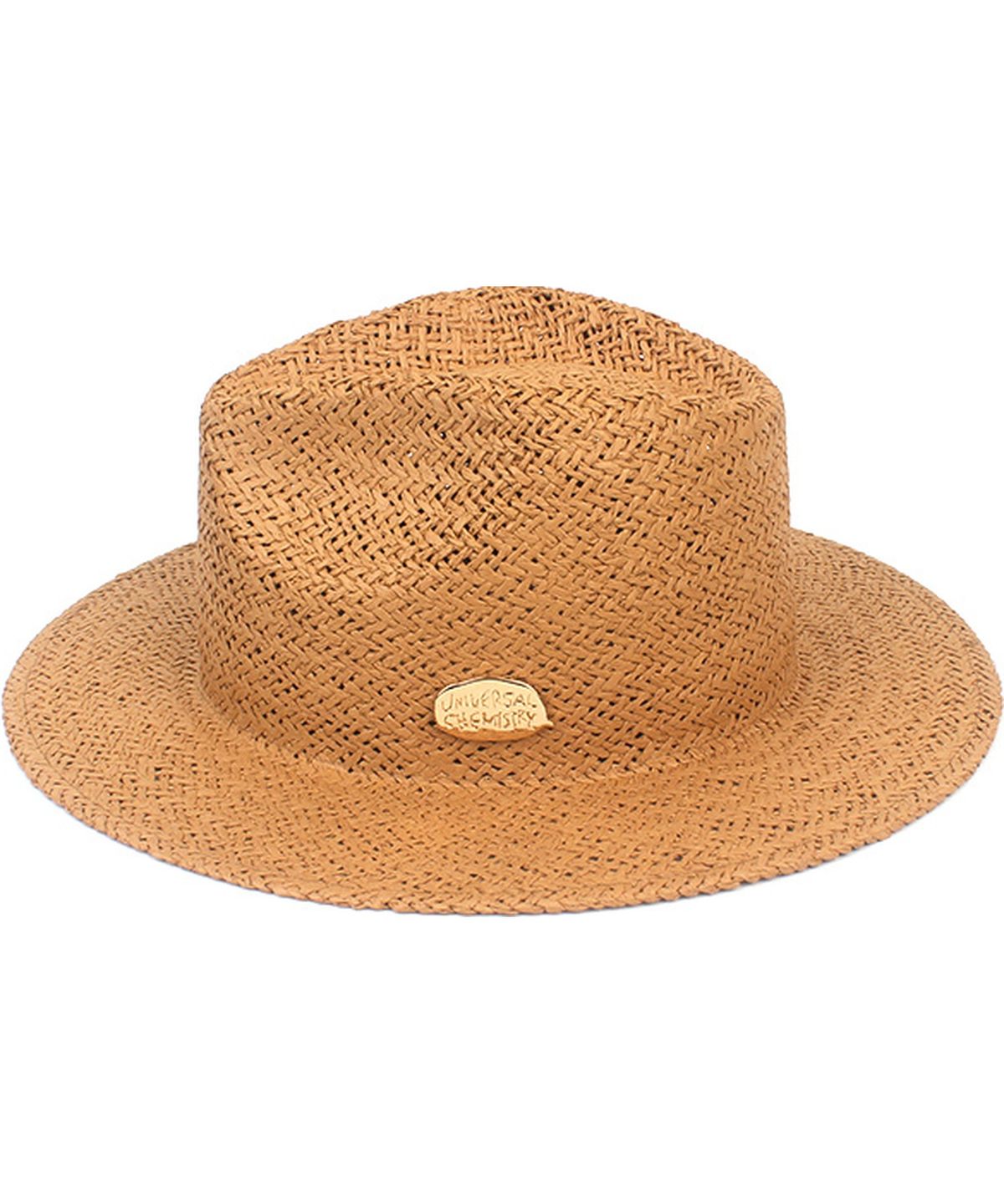 유니버셜 케미스트리(UNIVERSAL CHEMISTRY) Summer Simple Brown Fedora - Big Size 여름페도라