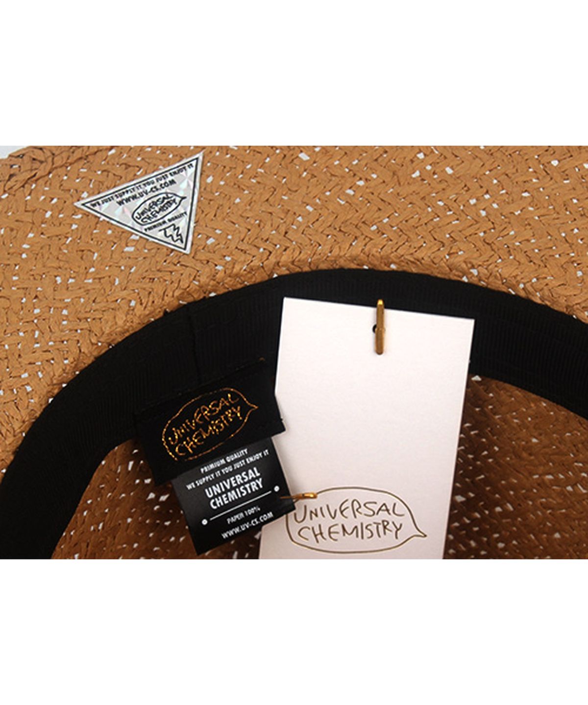 유니버셜 케미스트리(UNIVERSAL CHEMISTRY) Summer Simple Brown Fedora - Big Size 여름페도라