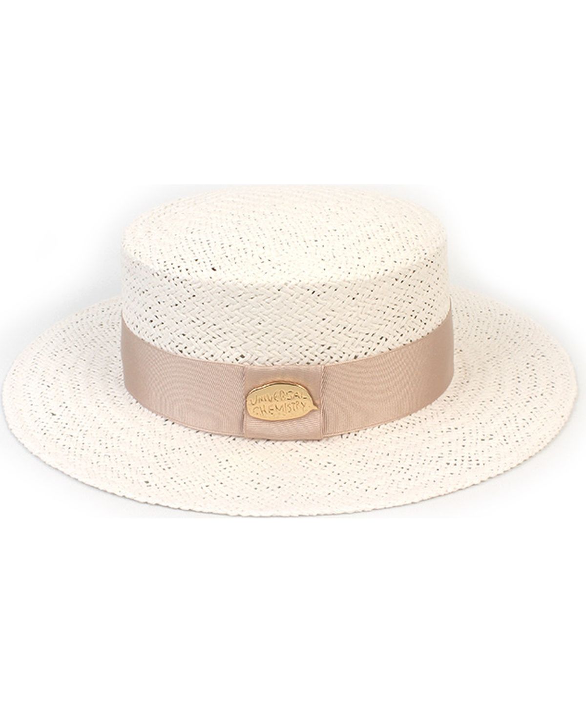 유니버셜 케미스트리(UNIVERSAL CHEMISTRY) White Ivory Line Panama Hat 파나마햇