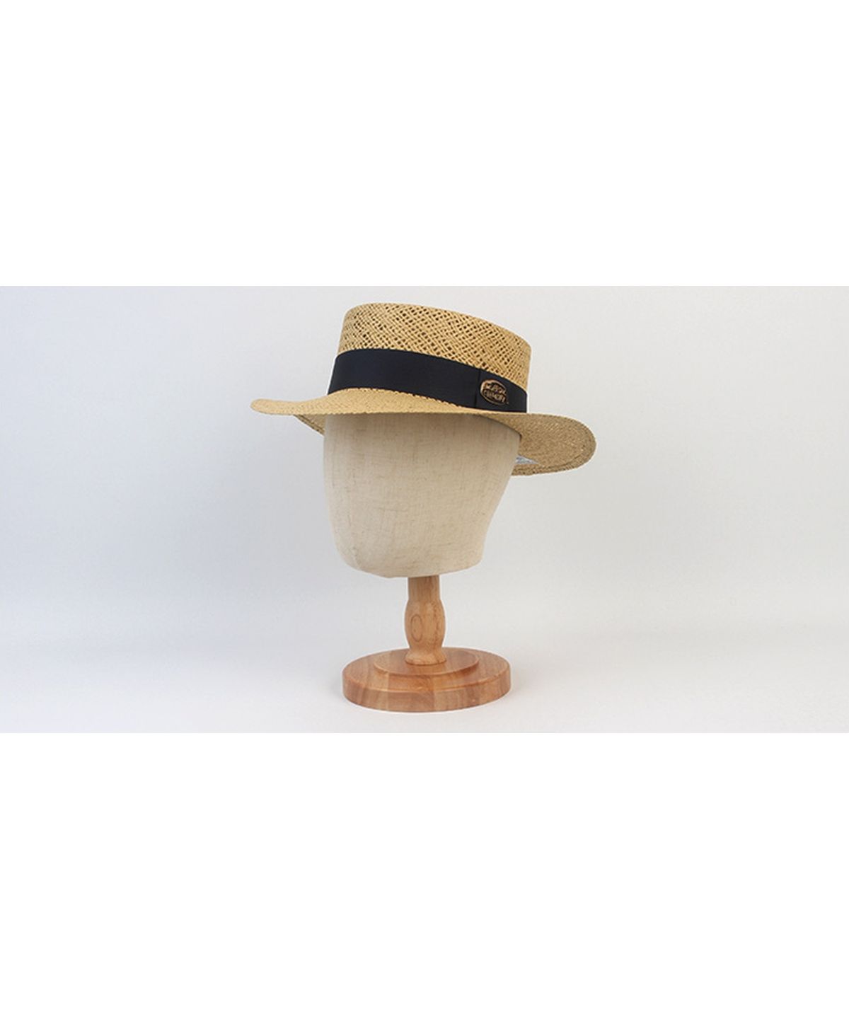 유니버셜 케미스트리(UNIVERSAL CHEMISTRY) Beige Navy Line Panama Hat 파나마햇
