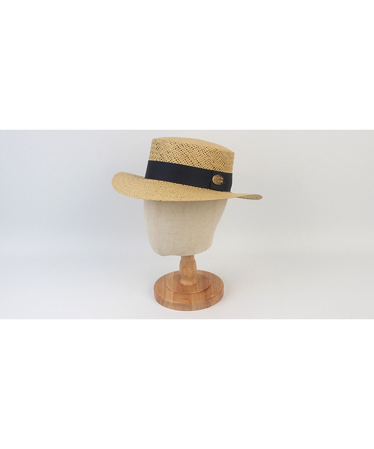 유니버셜 케미스트리(UNIVERSAL CHEMISTRY) Beige Navy Line Panama Hat 파나마햇
