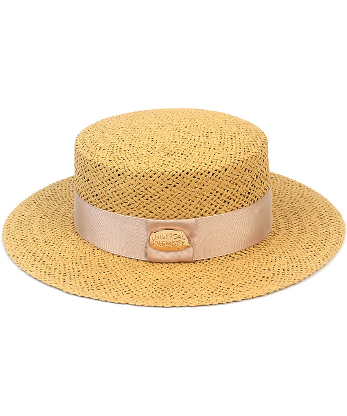 유니버셜 케미스트리(UNIVERSAL CHEMISTRY) Beige Ivory Line Panama Hat 파나마햇