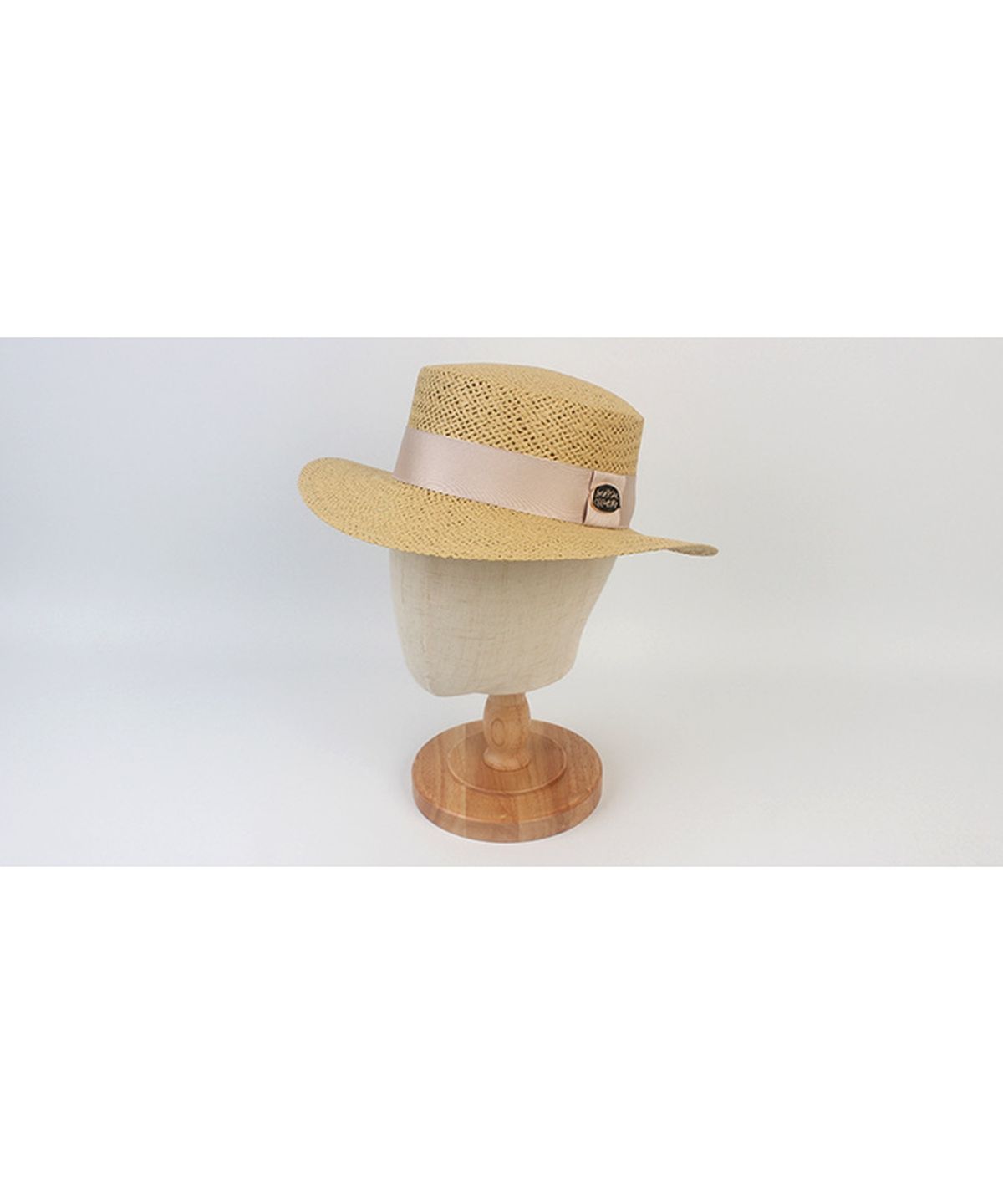 유니버셜 케미스트리(UNIVERSAL CHEMISTRY) Beige Ivory Line Panama Hat 파나마햇