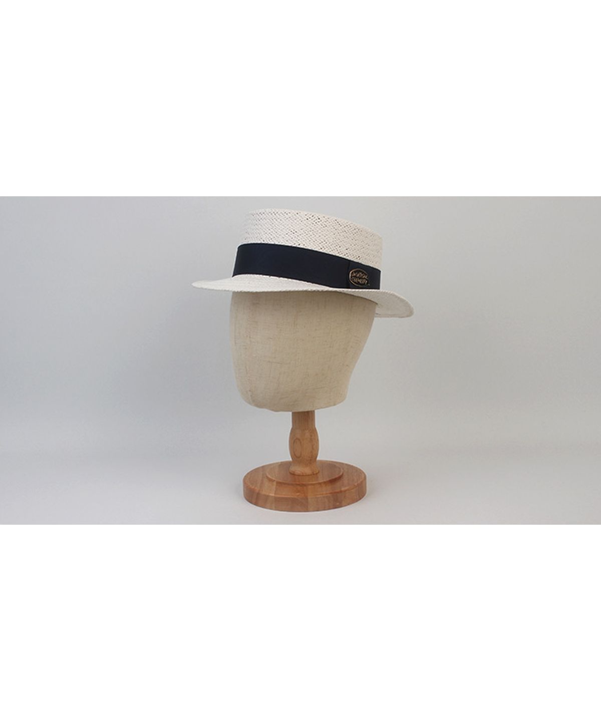 유니버셜 케미스트리(UNIVERSAL CHEMISTRY) Navy Line White Short Panama Hat 파나마햇