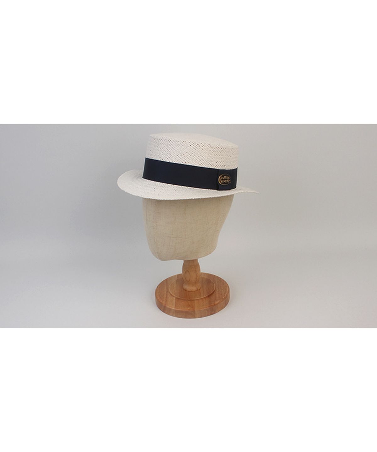 유니버셜 케미스트리(UNIVERSAL CHEMISTRY) Navy Line White Short Panama Hat 파나마햇