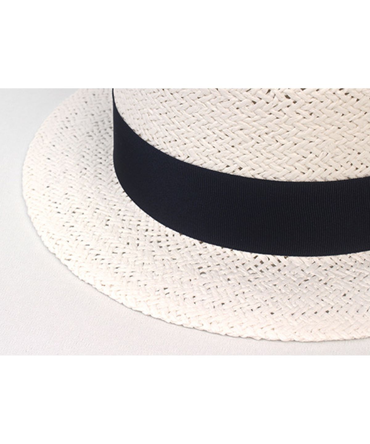 유니버셜 케미스트리(UNIVERSAL CHEMISTRY) Navy Line White Short Panama Hat 파나마햇