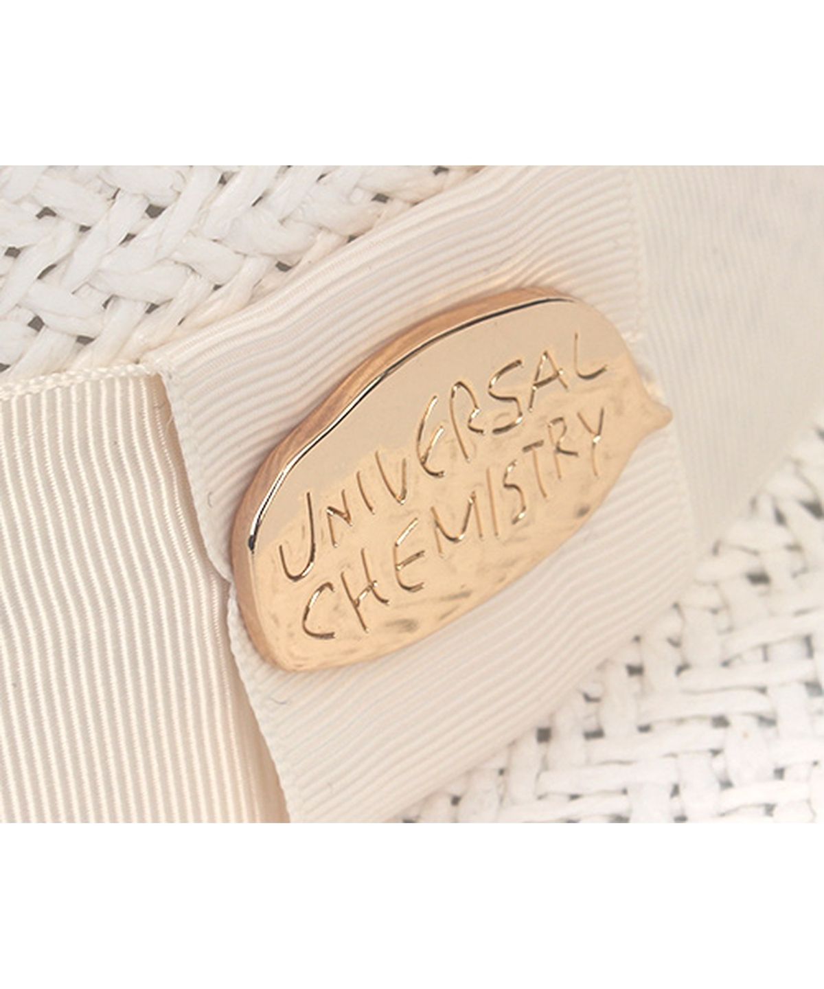 유니버셜 케미스트리(UNIVERSAL CHEMISTRY) Ivory Line White Short Panama Hat 파나마햇