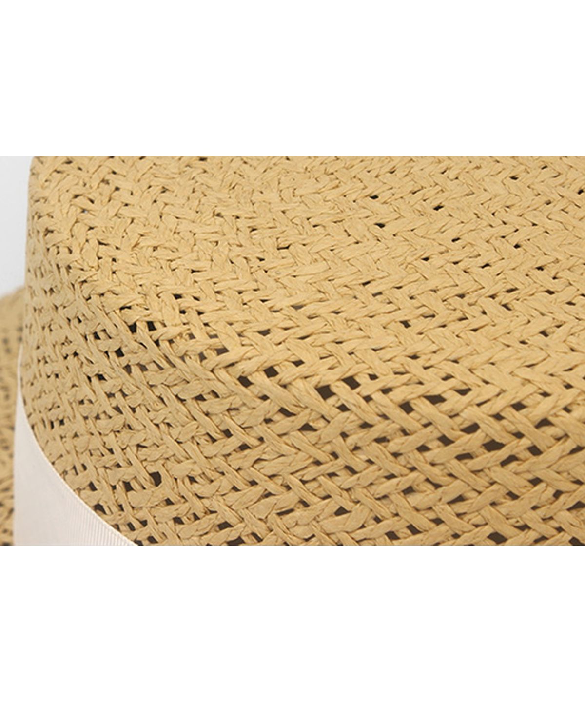 유니버셜 케미스트리(UNIVERSAL CHEMISTRY) Ivory Line Beige Short Panama Hat 파나마햇