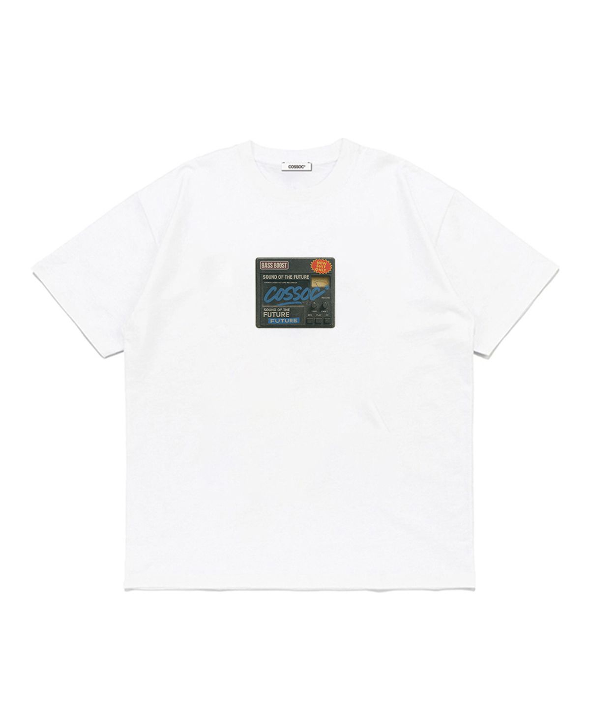 코소(COSO) 레트로 배스 반팔 티셔츠 (WHITE)
