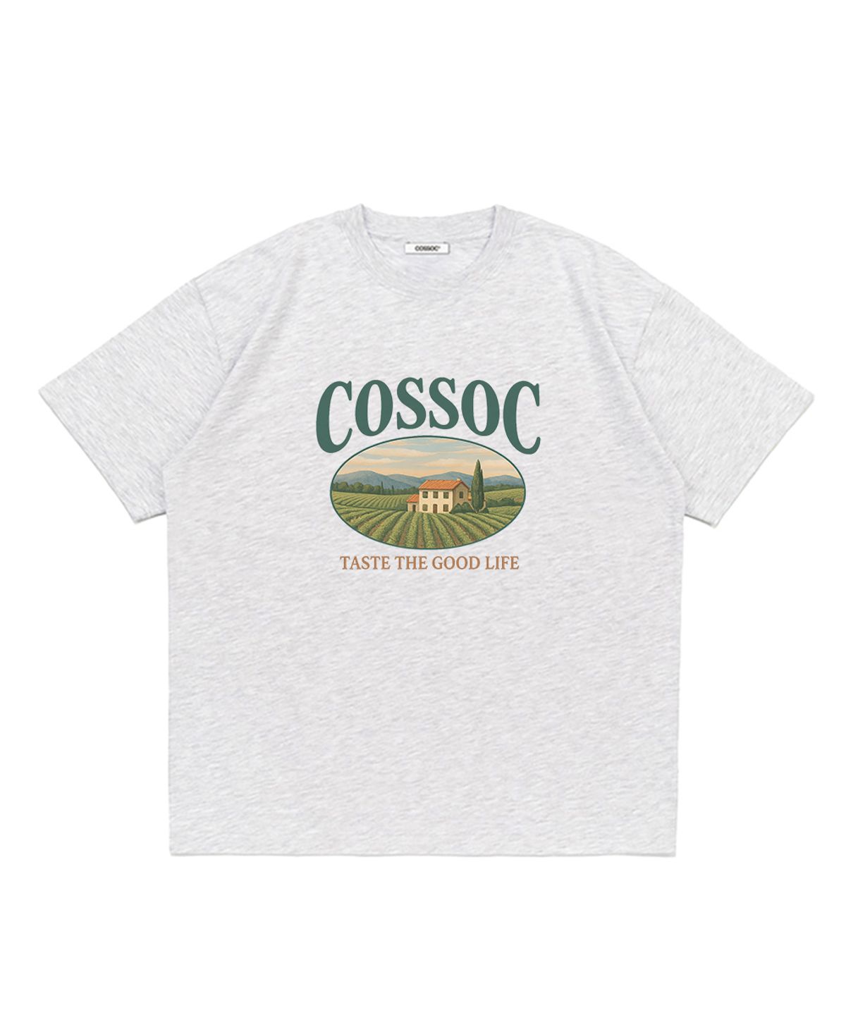 코소(COSO) 코소 굿 라이프 반팔 티셔츠 (CHARCOAL)