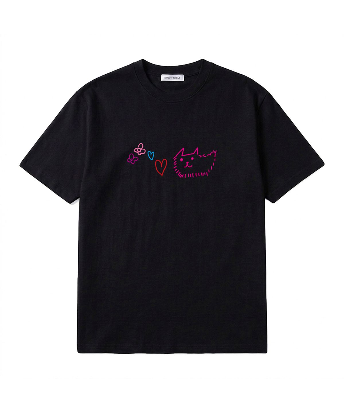 어라이트앵글(ARIGHTANGLE) CAT LOVE LOOSE TEE 2 (2 COLOR)