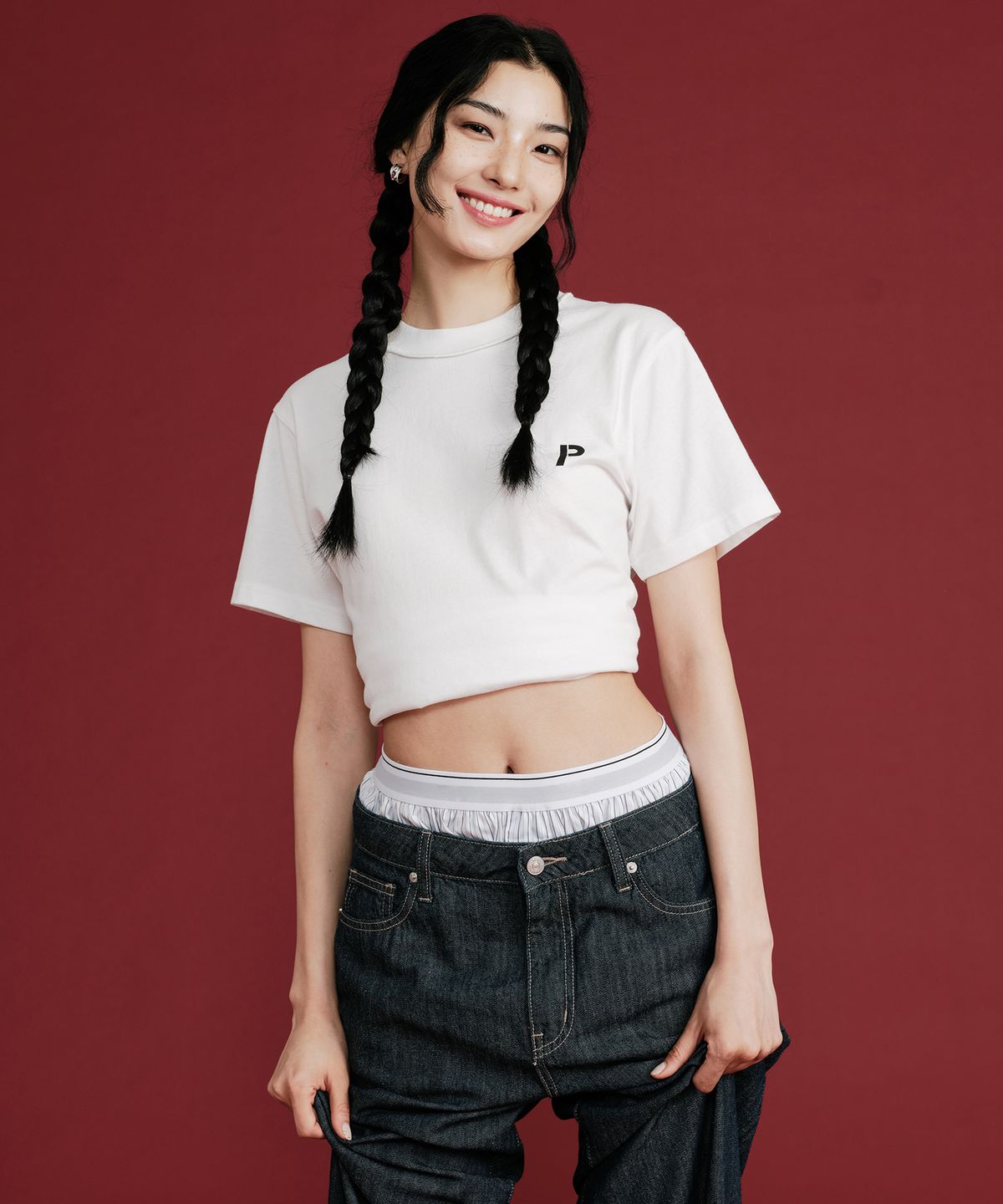 플랙 우먼(PLAC WOMEN) 넥 포인트 반팔 티셔츠_4colors
