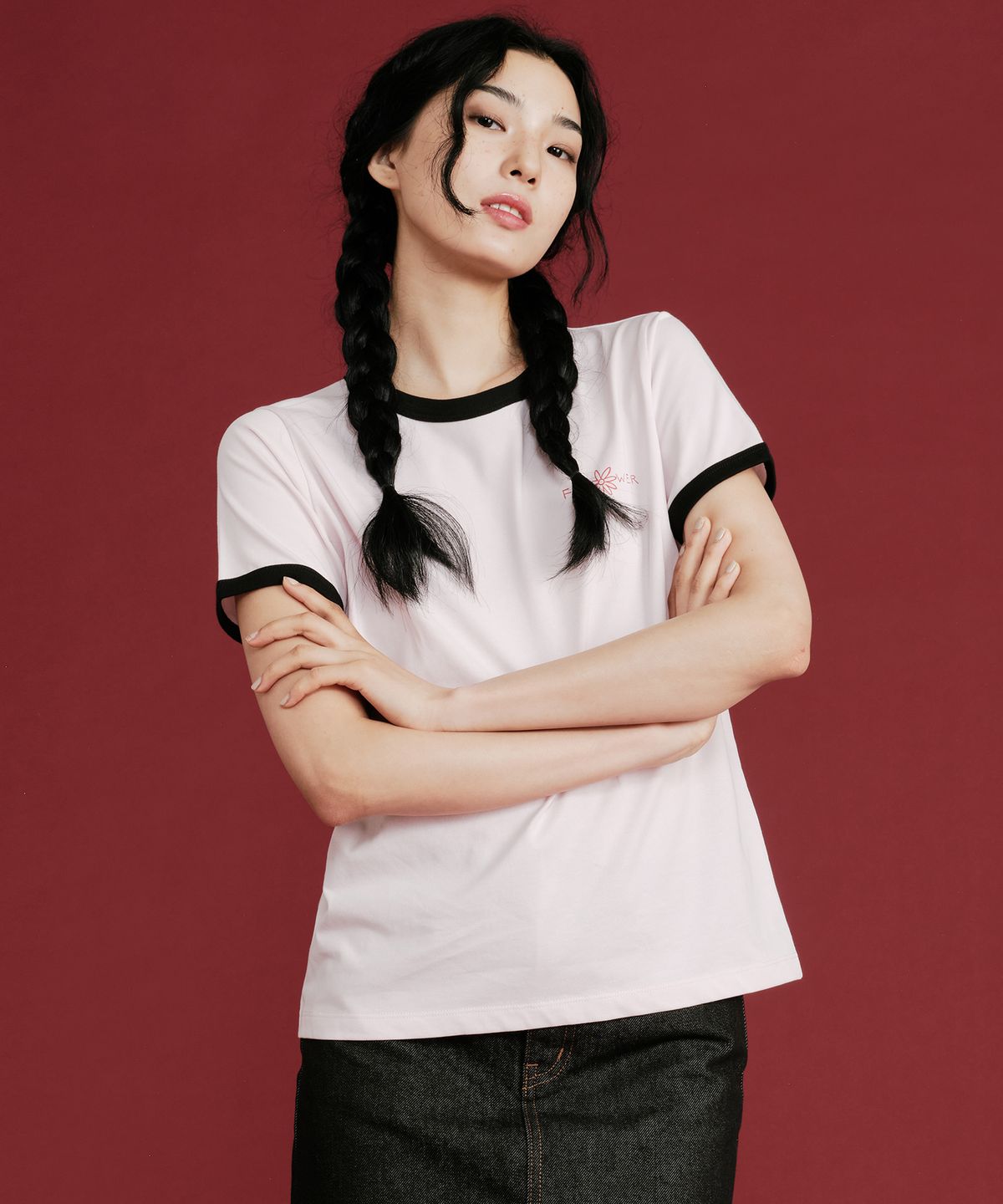 플랙 우먼(PLAC WOMEN) 플라워 반팔 티셔츠_3colors