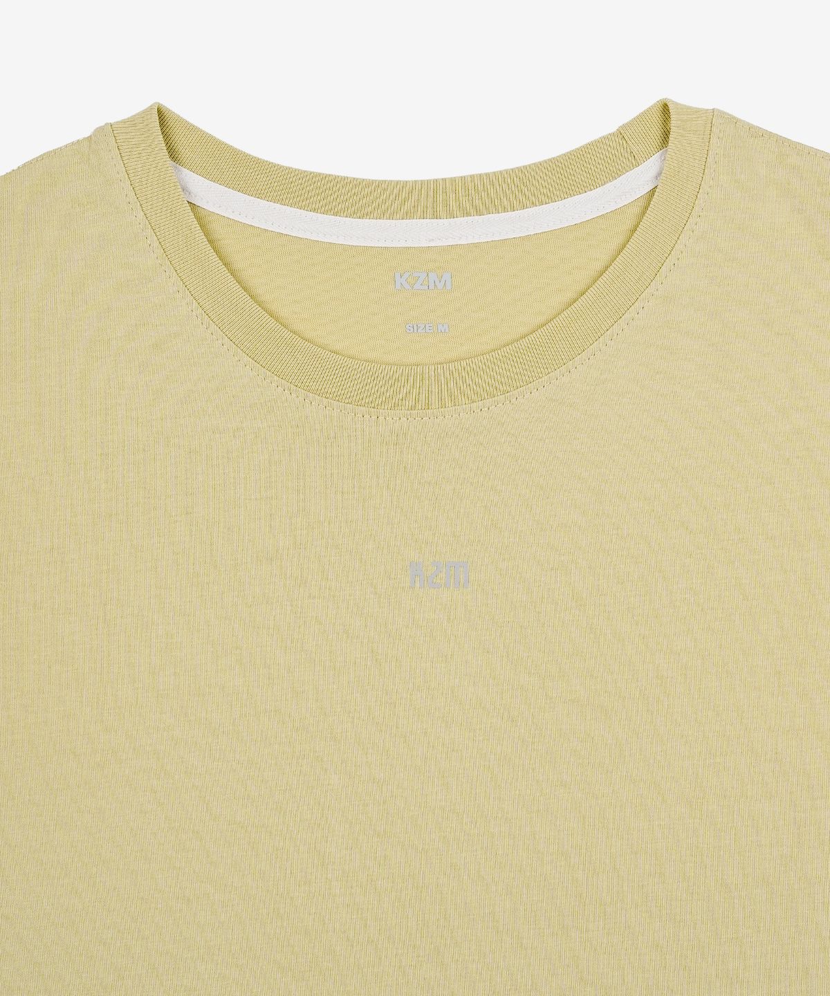 케이지엠(KZM) KZM 로고 크롭 반팔 티셔츠 YELLOW