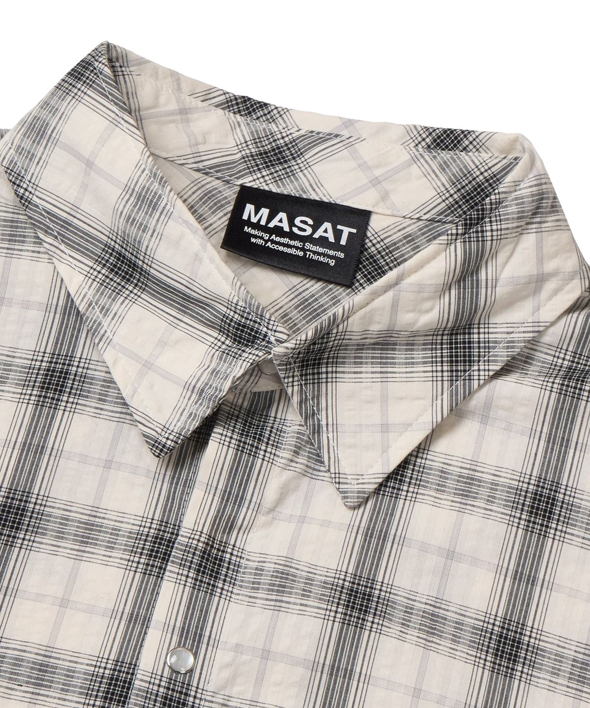 마사트(MASAT) Vintage Gemstone check shirt _ Off White