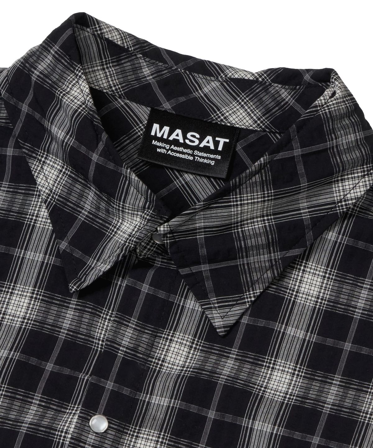 마사트(MASAT) Vintage Gemstone check shirt _ Black