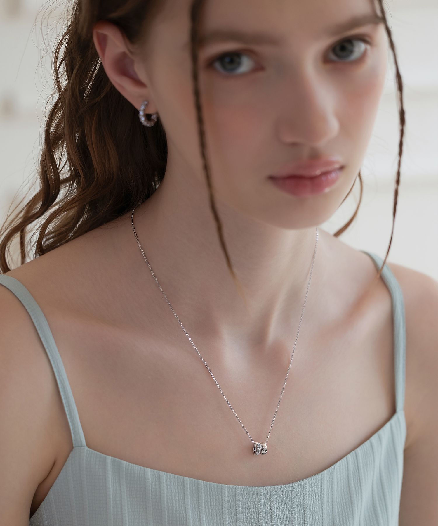 ★TATIANA★ Silver 925 Shiny B.L. Ring Necklace NZ2470 50073 MUSINSA | TATIANA (Silver 925) Shiny BL Ring Necklace NZ2470