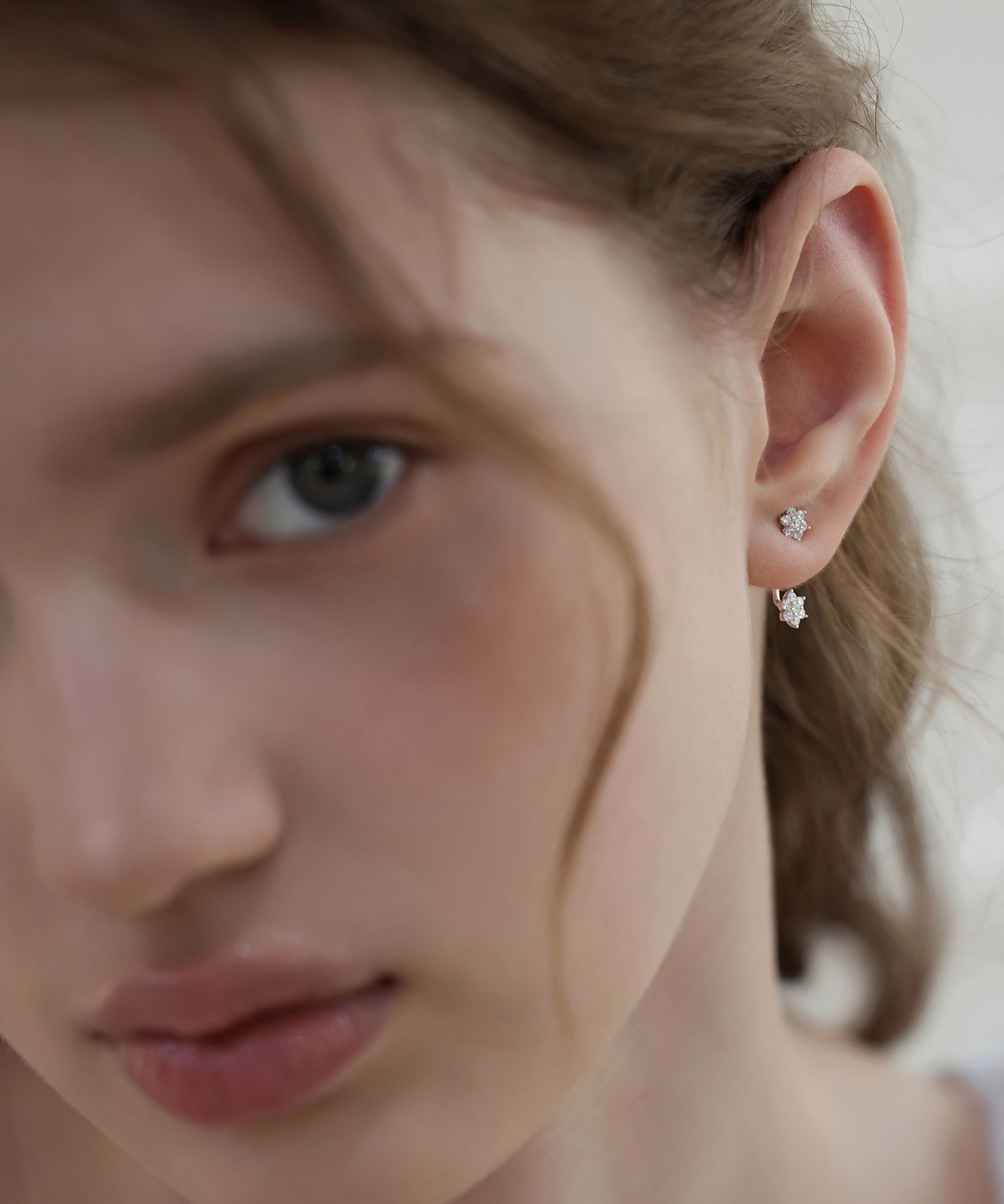 MUSINSA | TATIANA (Silver 925) Bloomet Ear Jacket Earrings